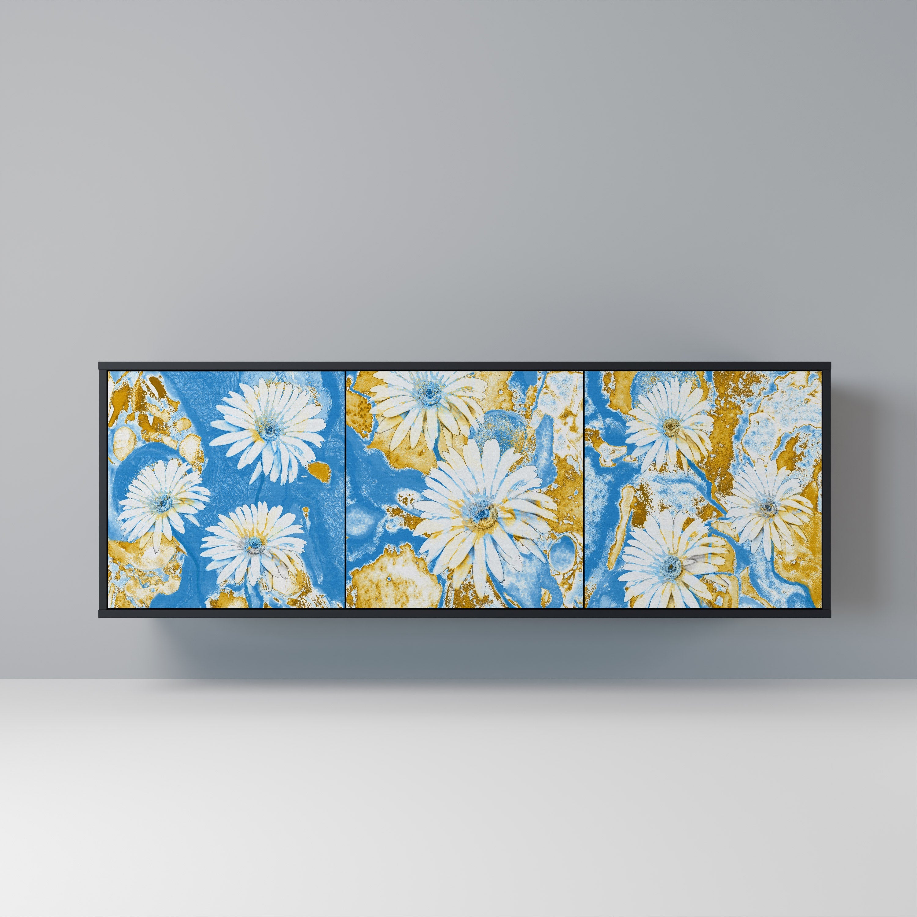 Buffet 3 portes DAISY LUXE finition noire