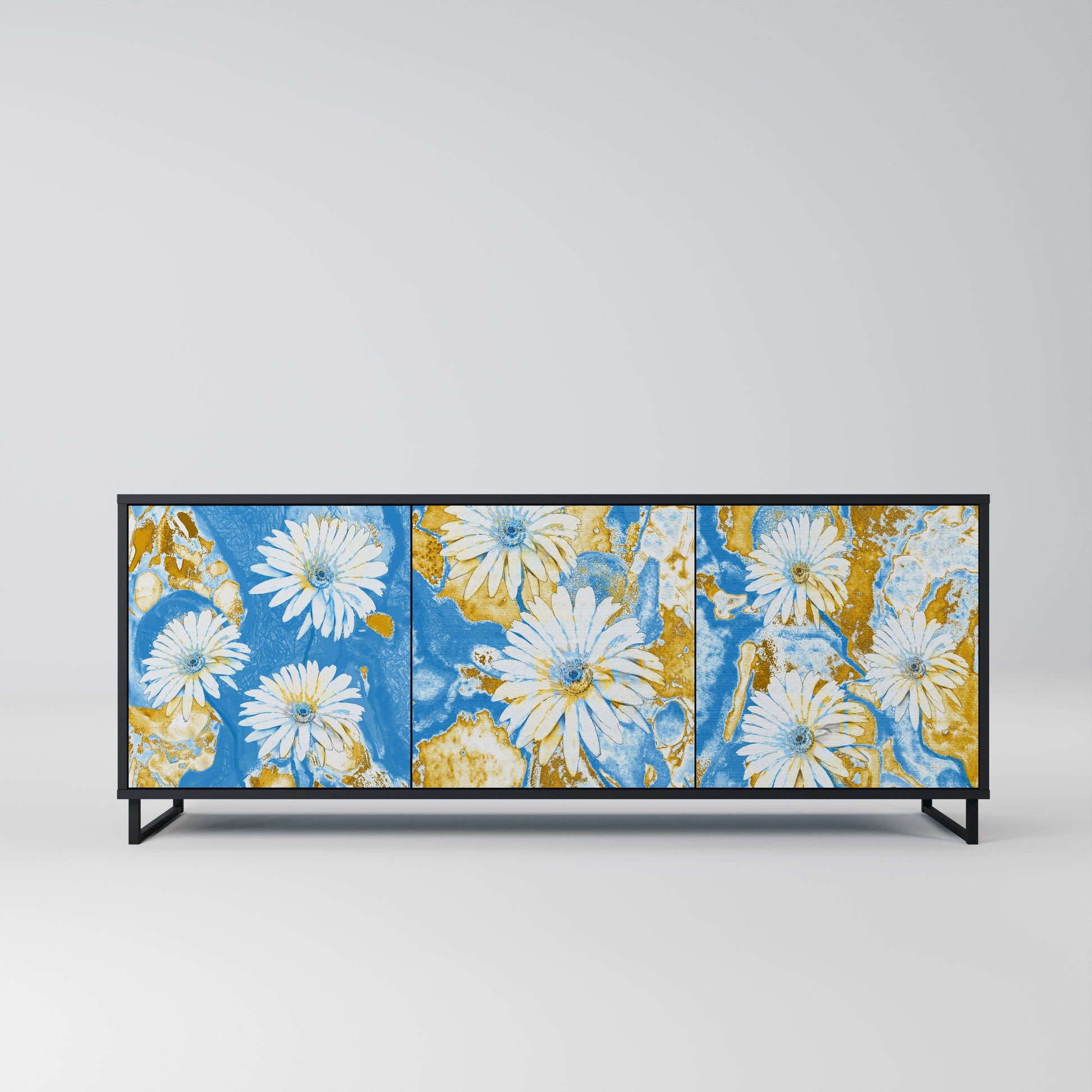 Buffet 3 portes DAISY LUXE finition noire