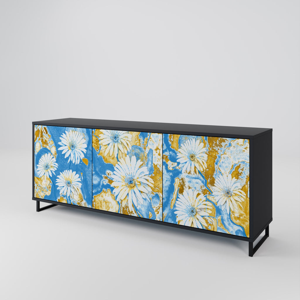 Buffet 3 portes DAISY LUXE finition noire