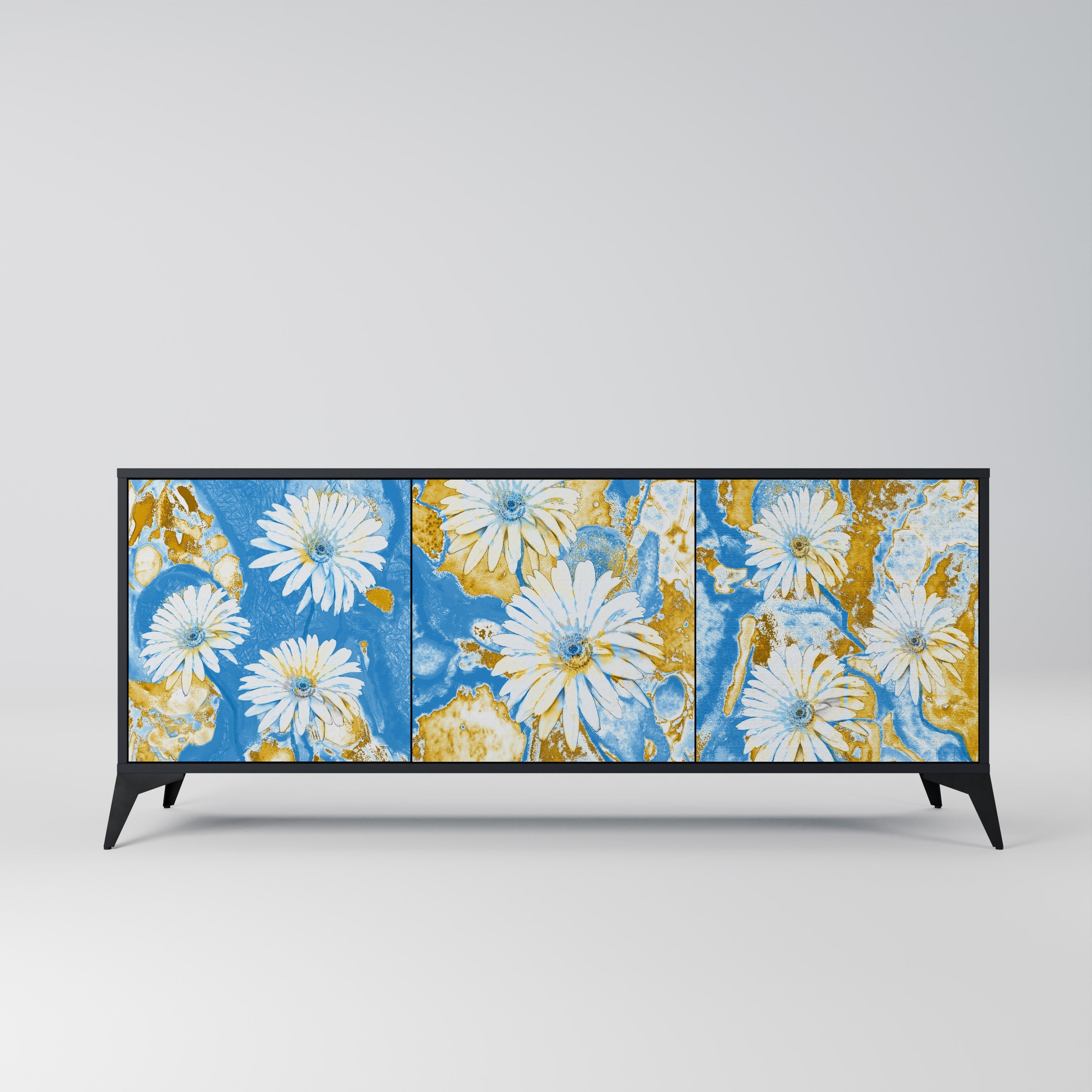 Buffet 3 portes DAISY LUXE finition noire