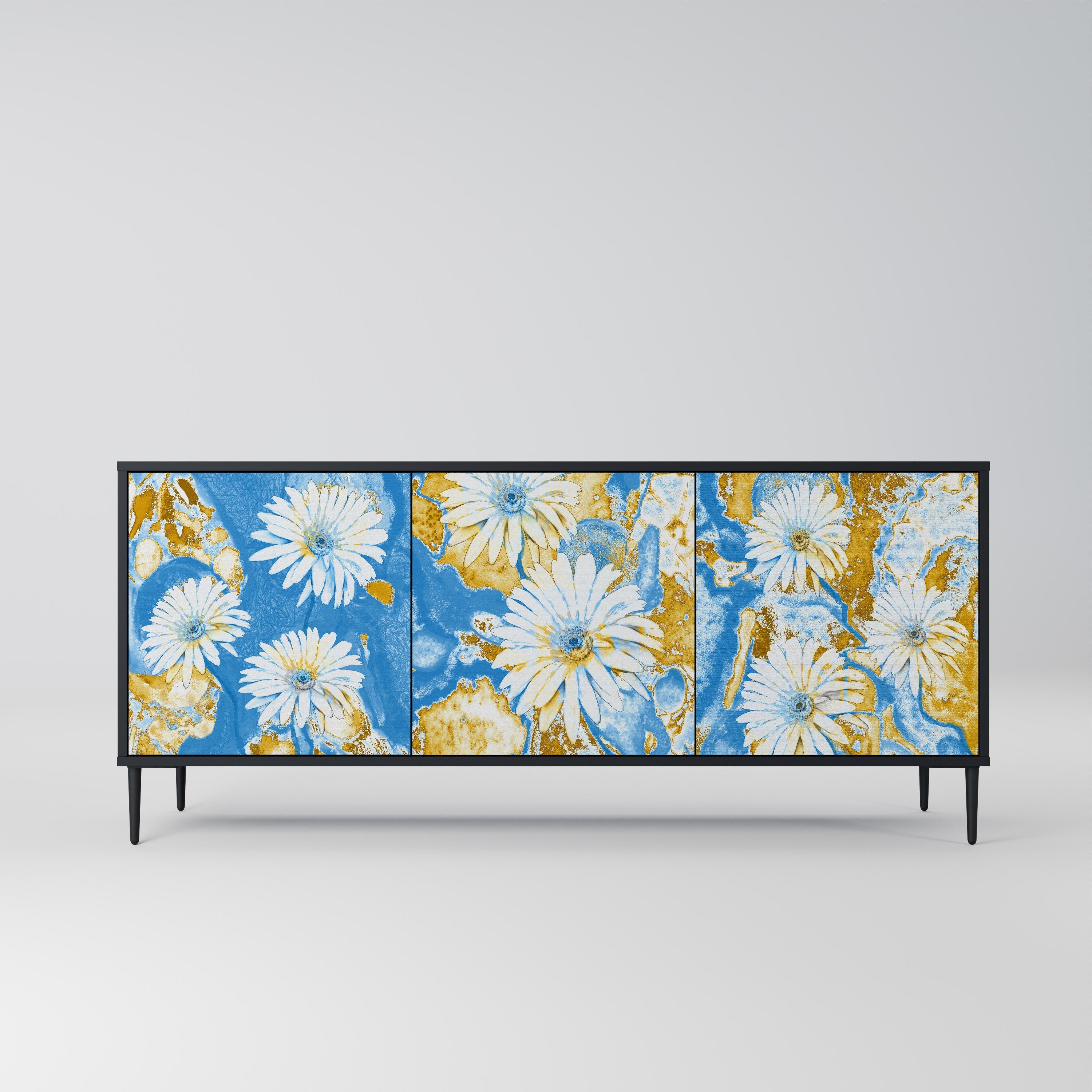 Buffet 3 portes DAISY LUXE finition noire