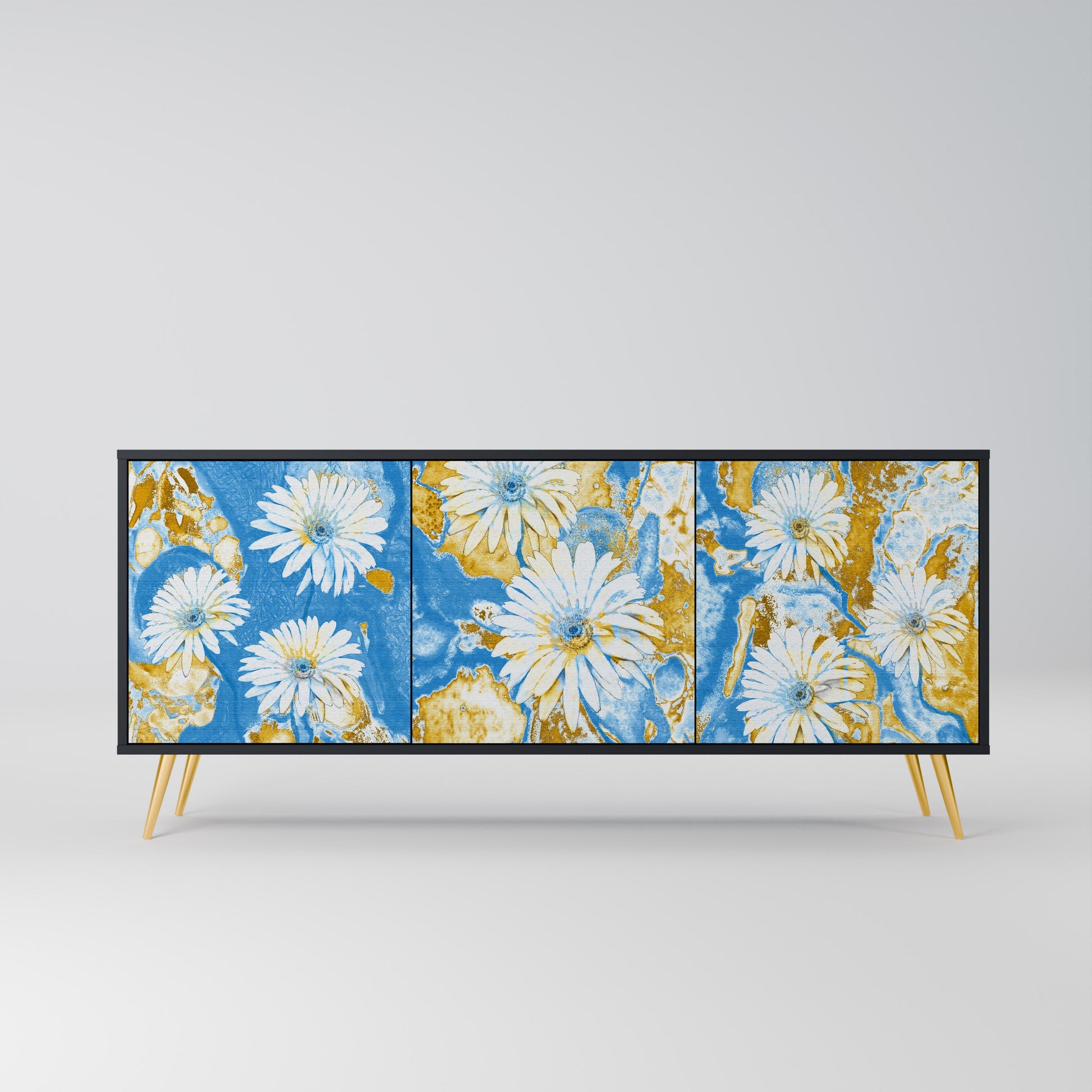 Buffet 3 portes DAISY LUXE finition noire