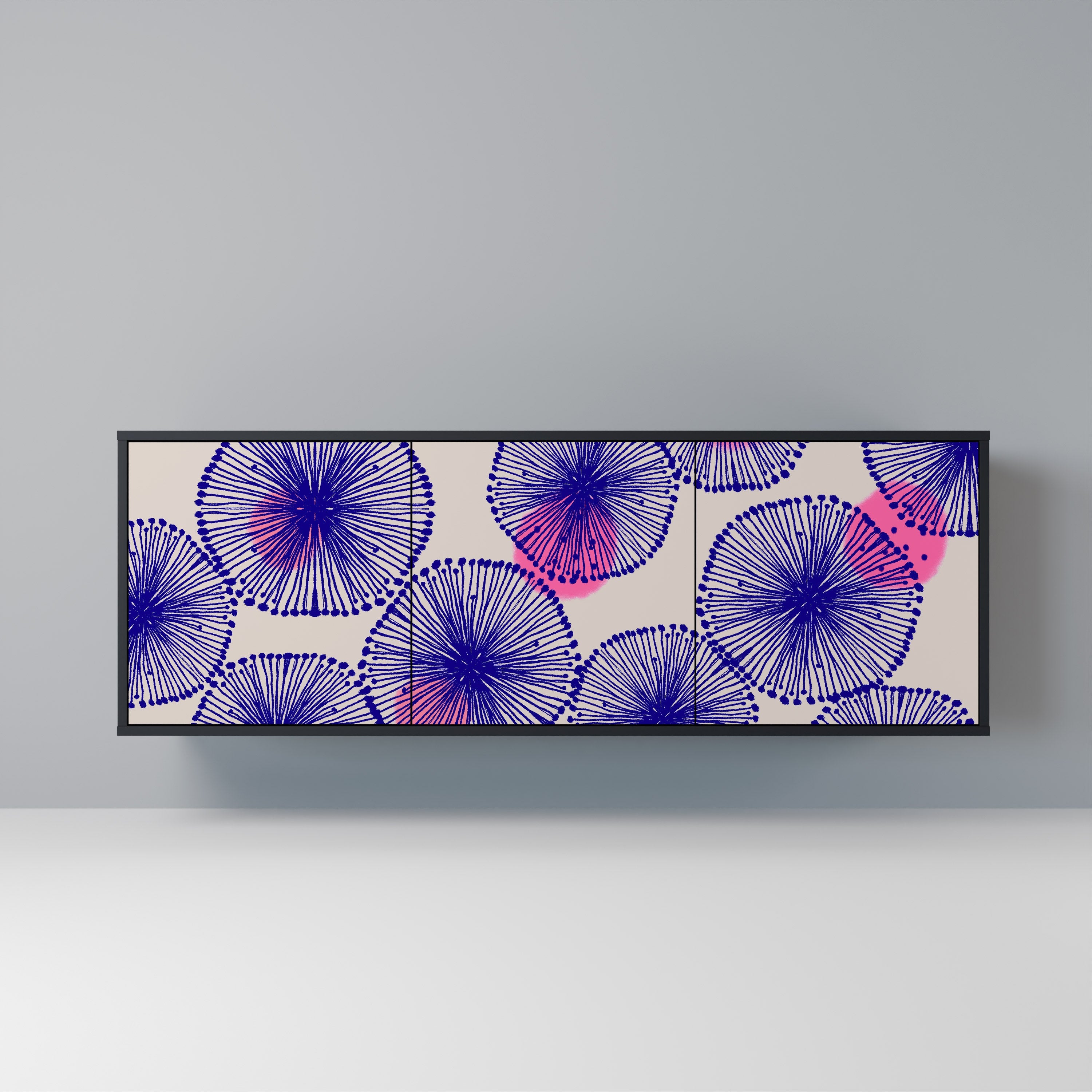 Buffet 3 portes MAGIC NATURE finition noire