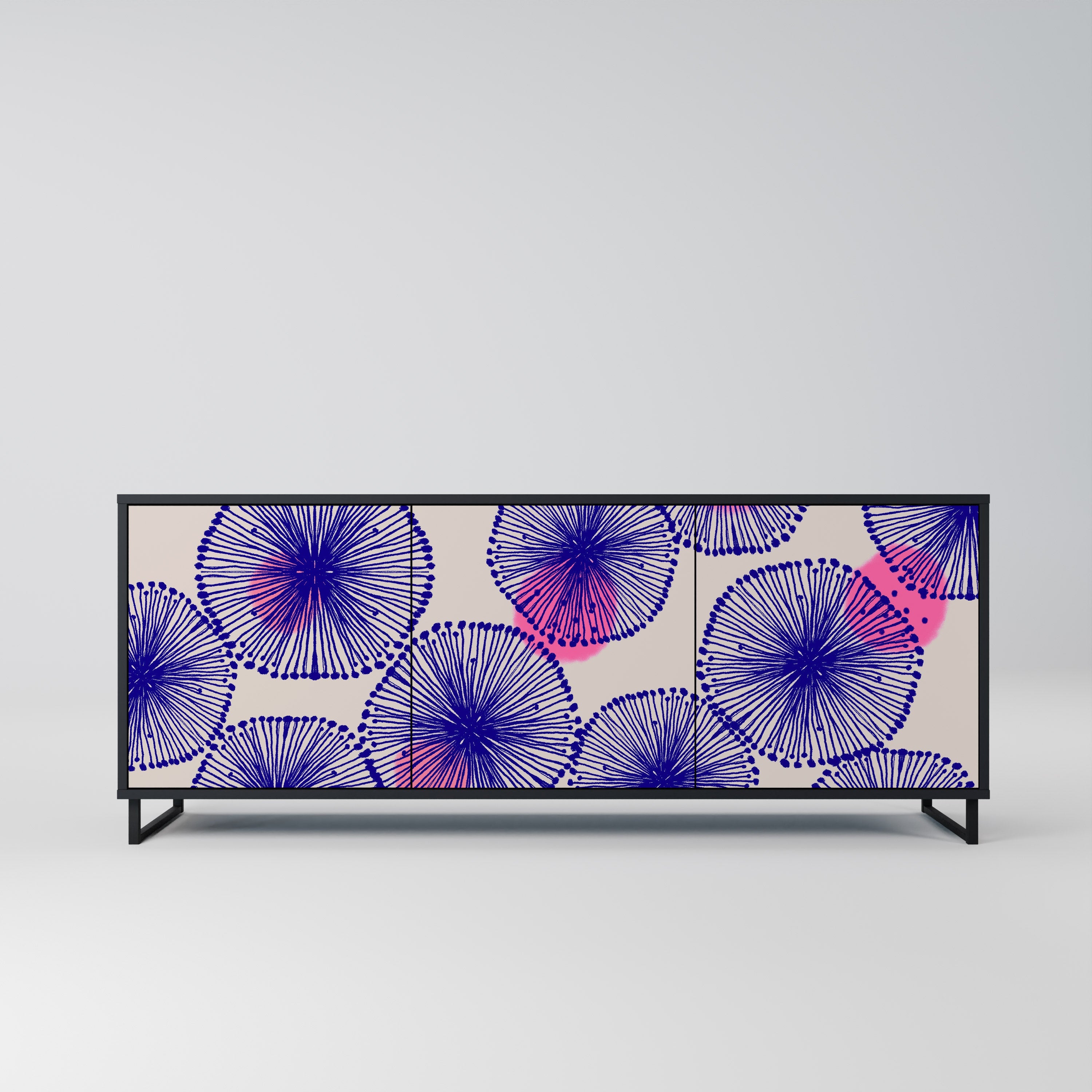 Buffet 3 portes MAGIC NATURE finition noire