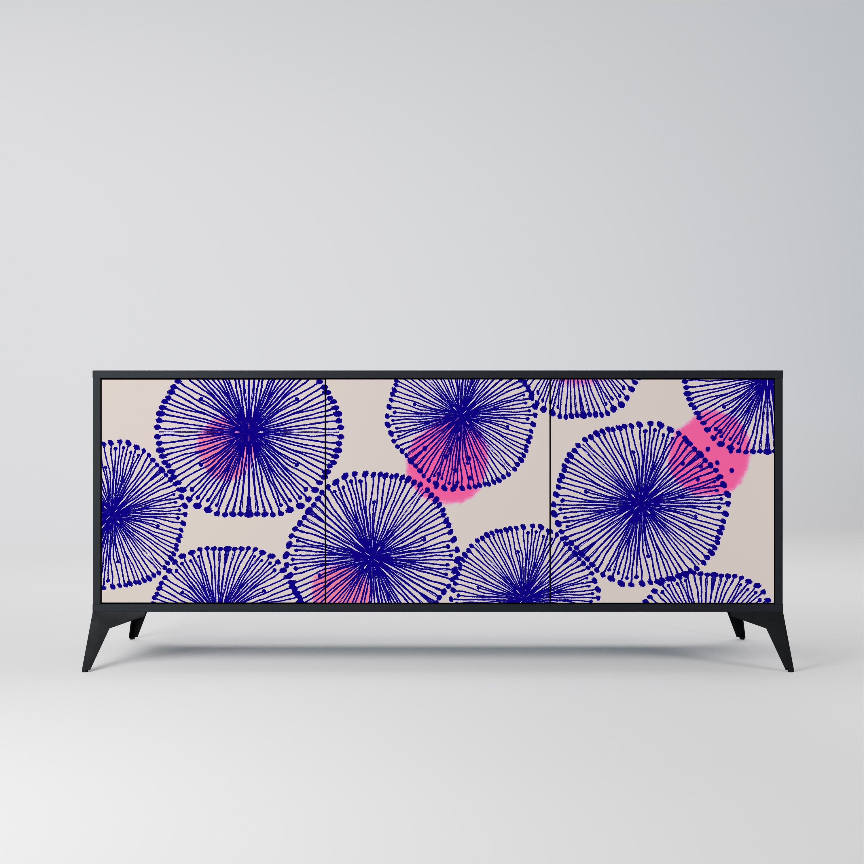 Buffet 3 portes MAGIC NATURE finition noire