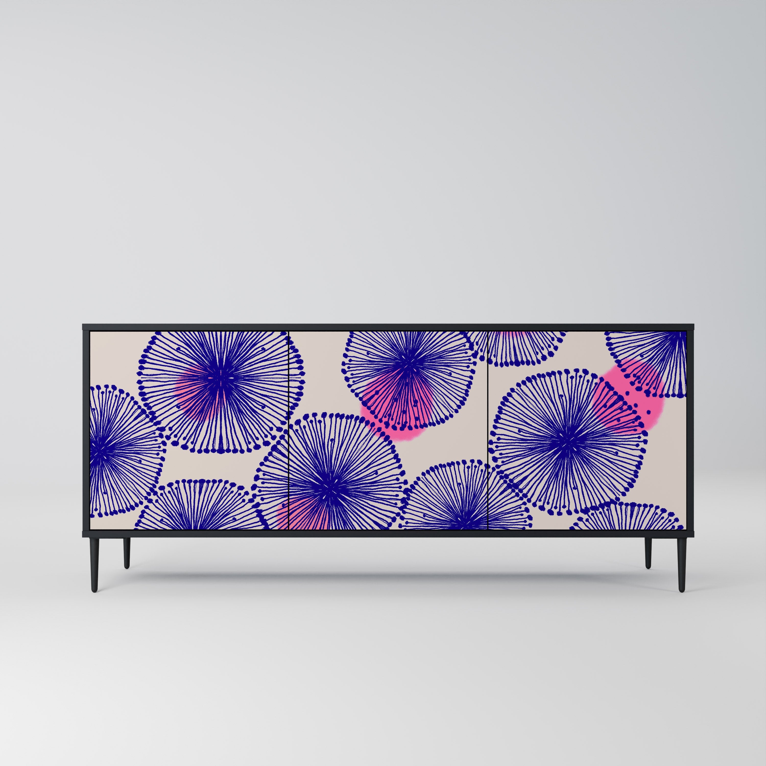 Buffet 3 portes MAGIC NATURE finition noire