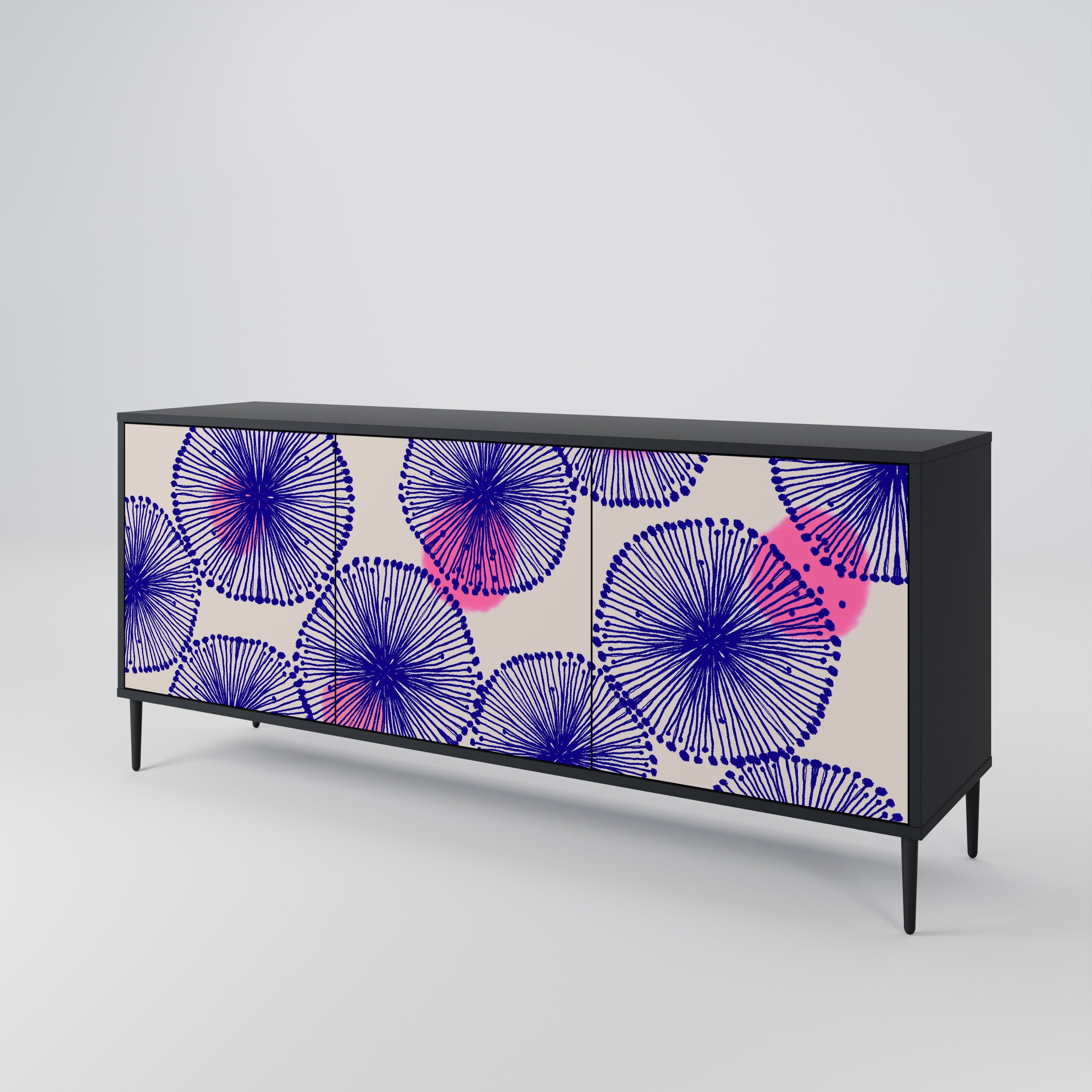 Buffet 3 portes MAGIC NATURE finition noire