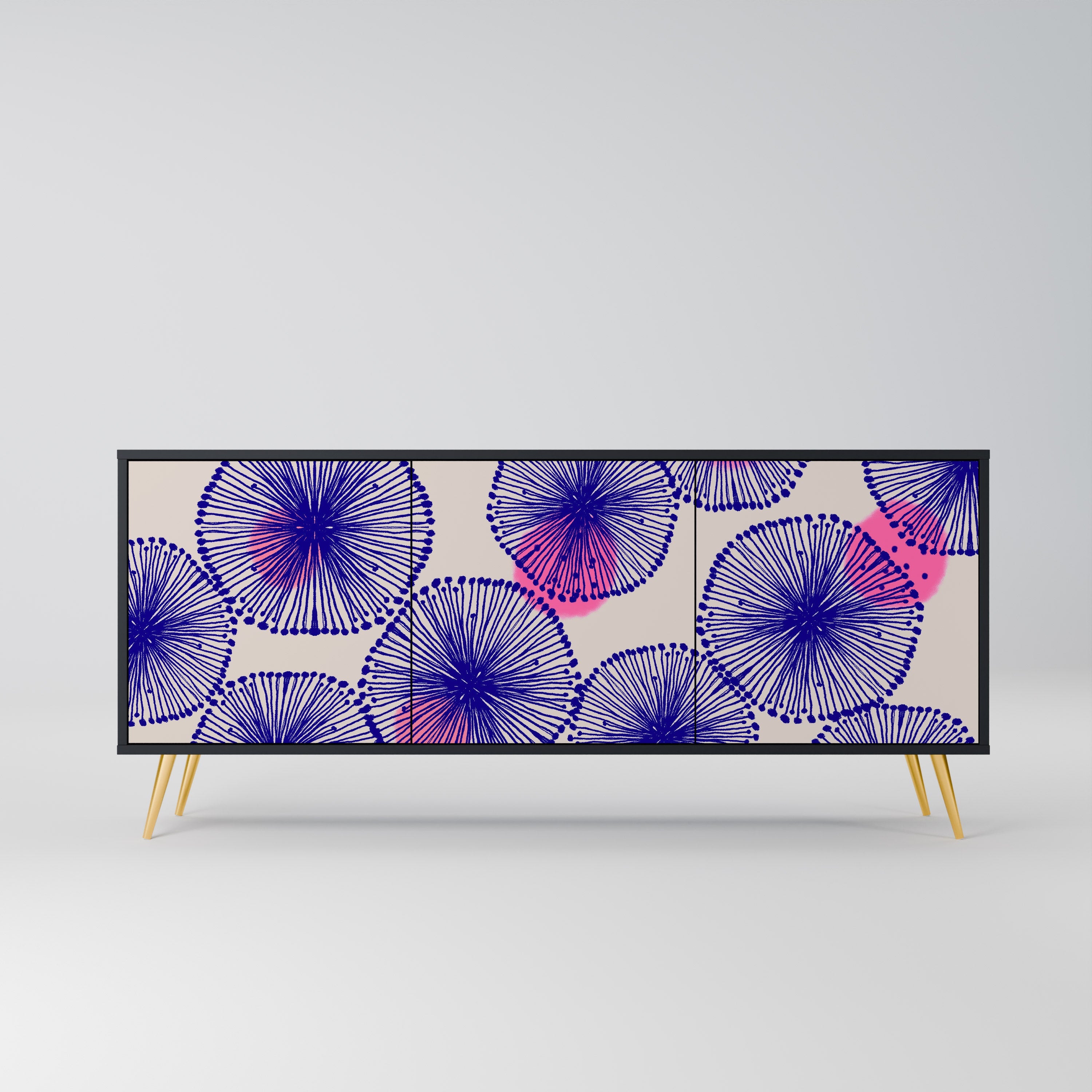 Buffet 3 portes MAGIC NATURE finition noire