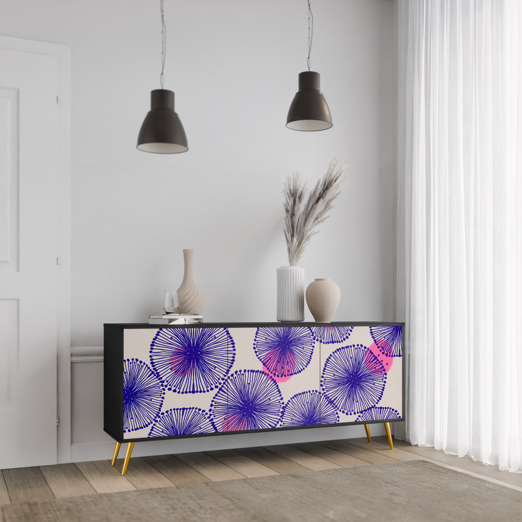 Buffet 3 portes MAGIC NATURE finition noire
