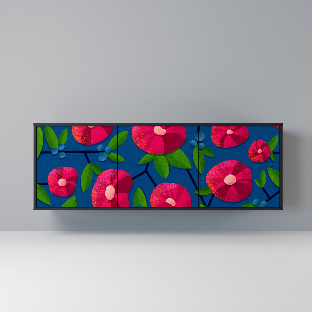 Buffet 3 portes SPRING THOUGHTS en finition noire