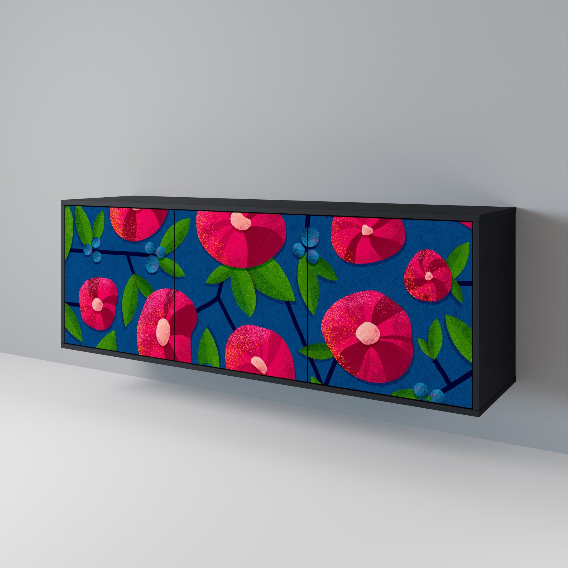 Buffet 3 portes SPRING THOUGHTS en finition noire