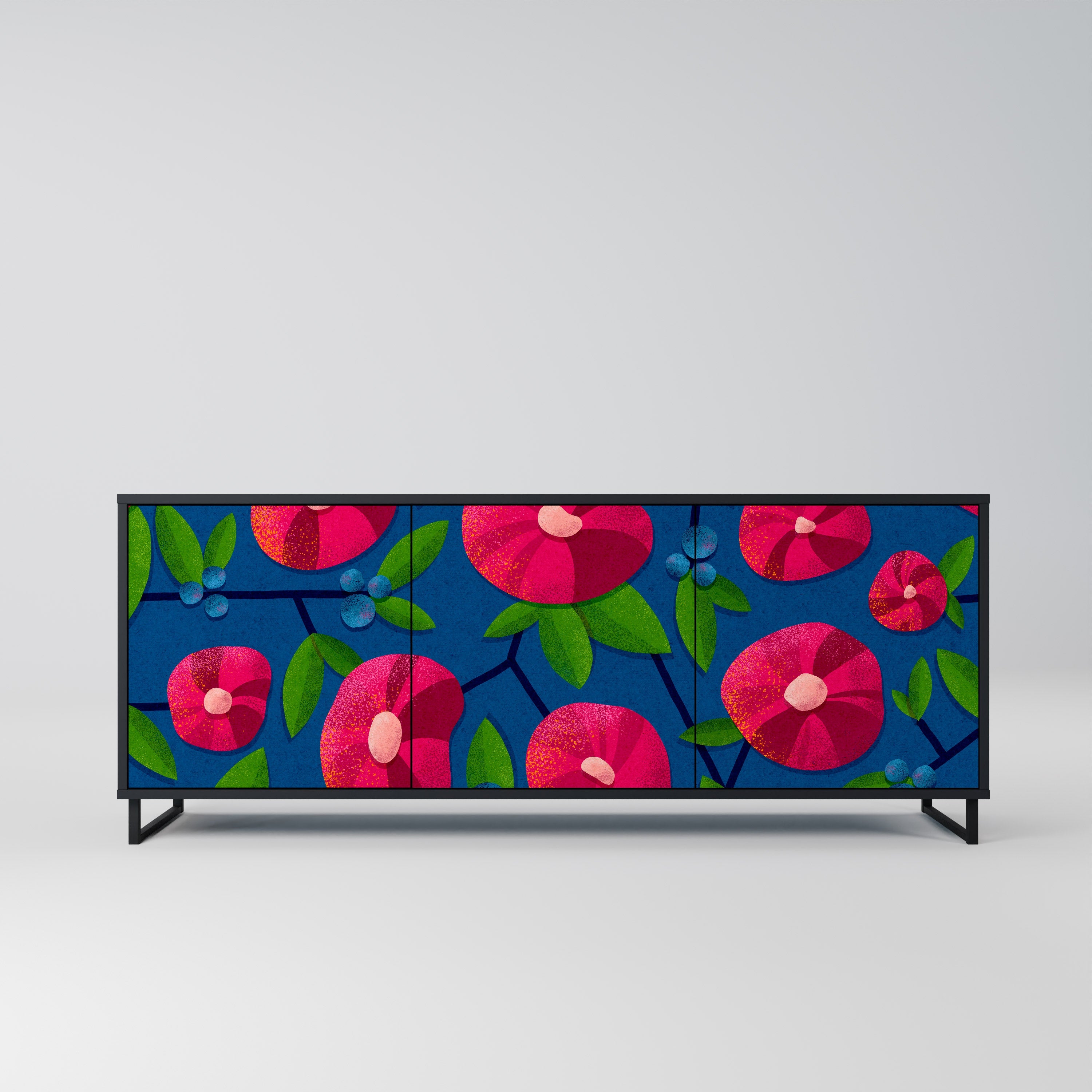 Buffet 3 portes SPRING THOUGHTS en finition noire