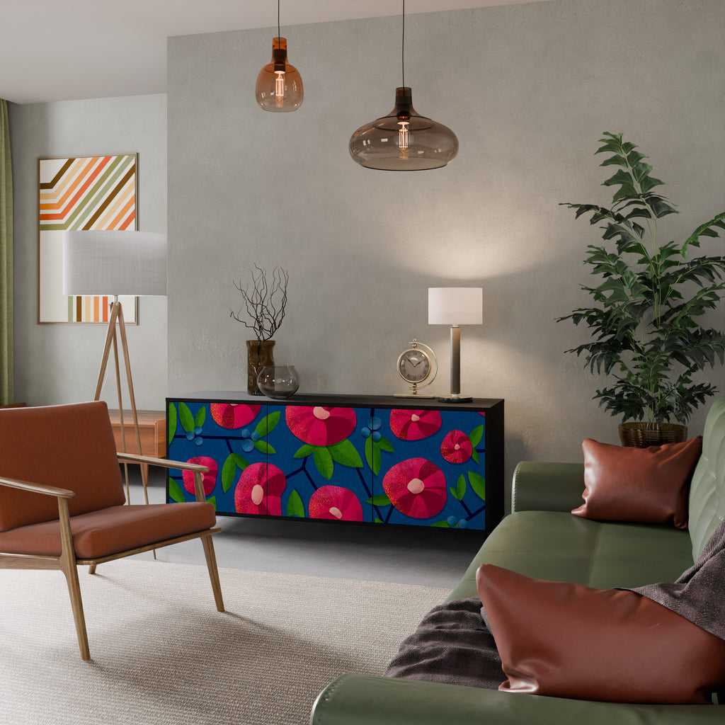 Buffet 3 portes SPRING THOUGHTS en finition noire