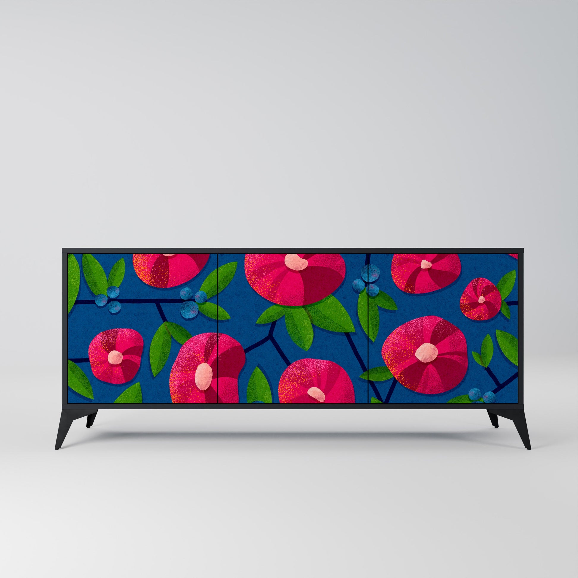 Buffet 3 portes SPRING THOUGHTS en finition noire