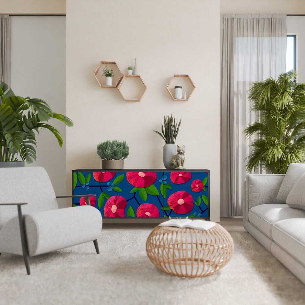 Buffet 3 portes SPRING THOUGHTS en finition noire