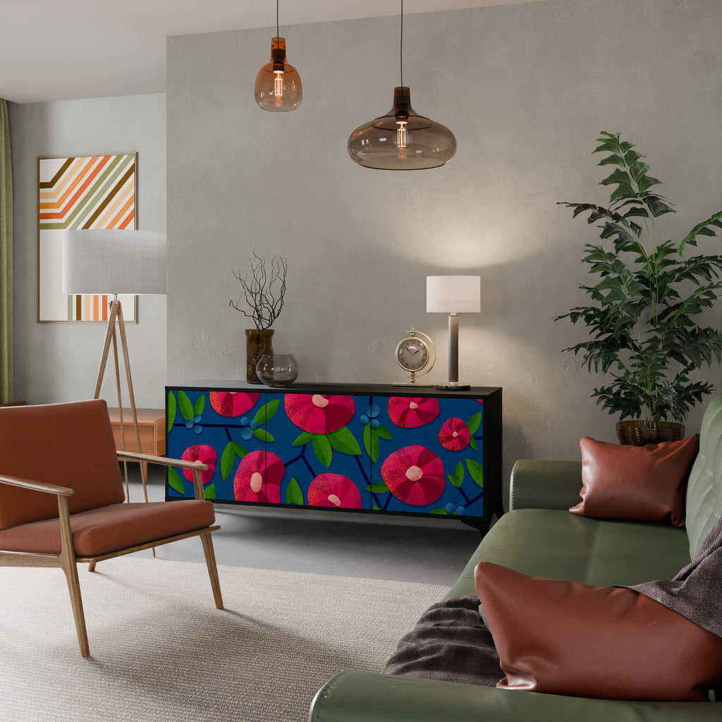 Buffet 3 portes SPRING THOUGHTS en finition noire