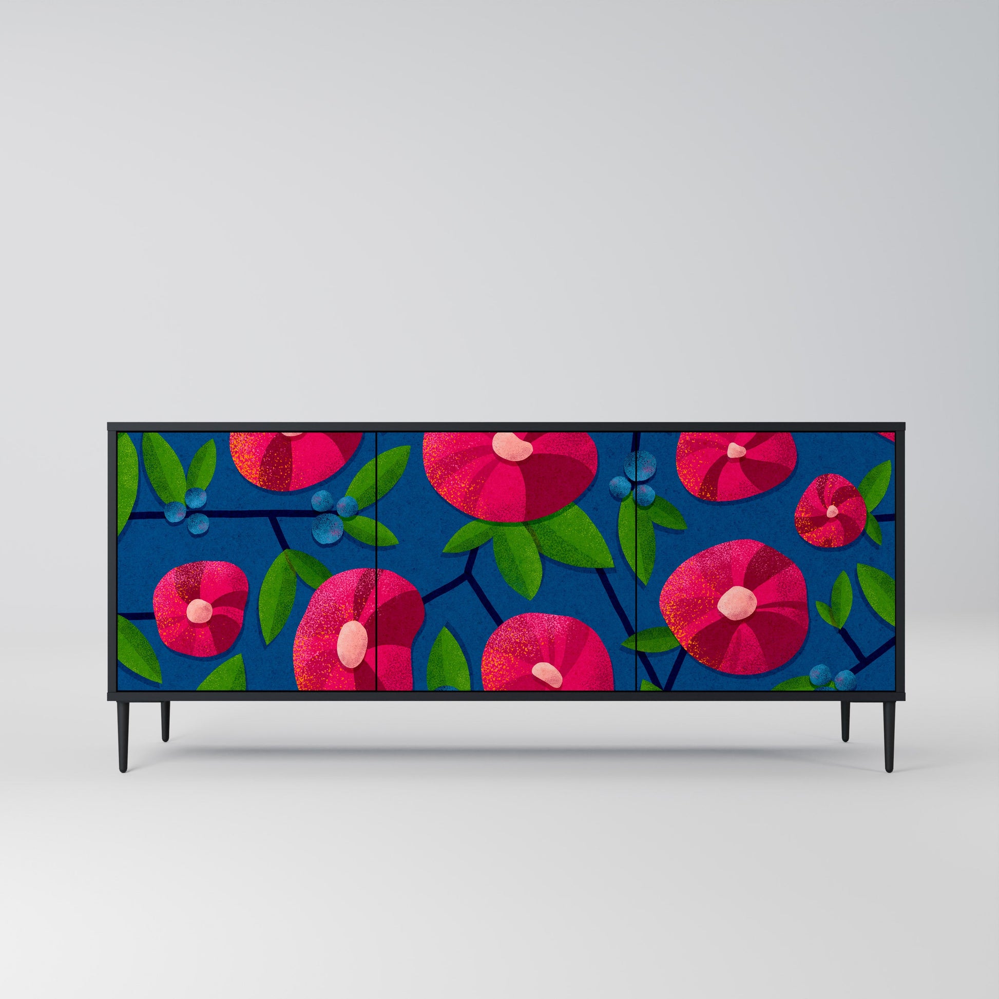 Buffet 3 portes SPRING THOUGHTS en finition noire