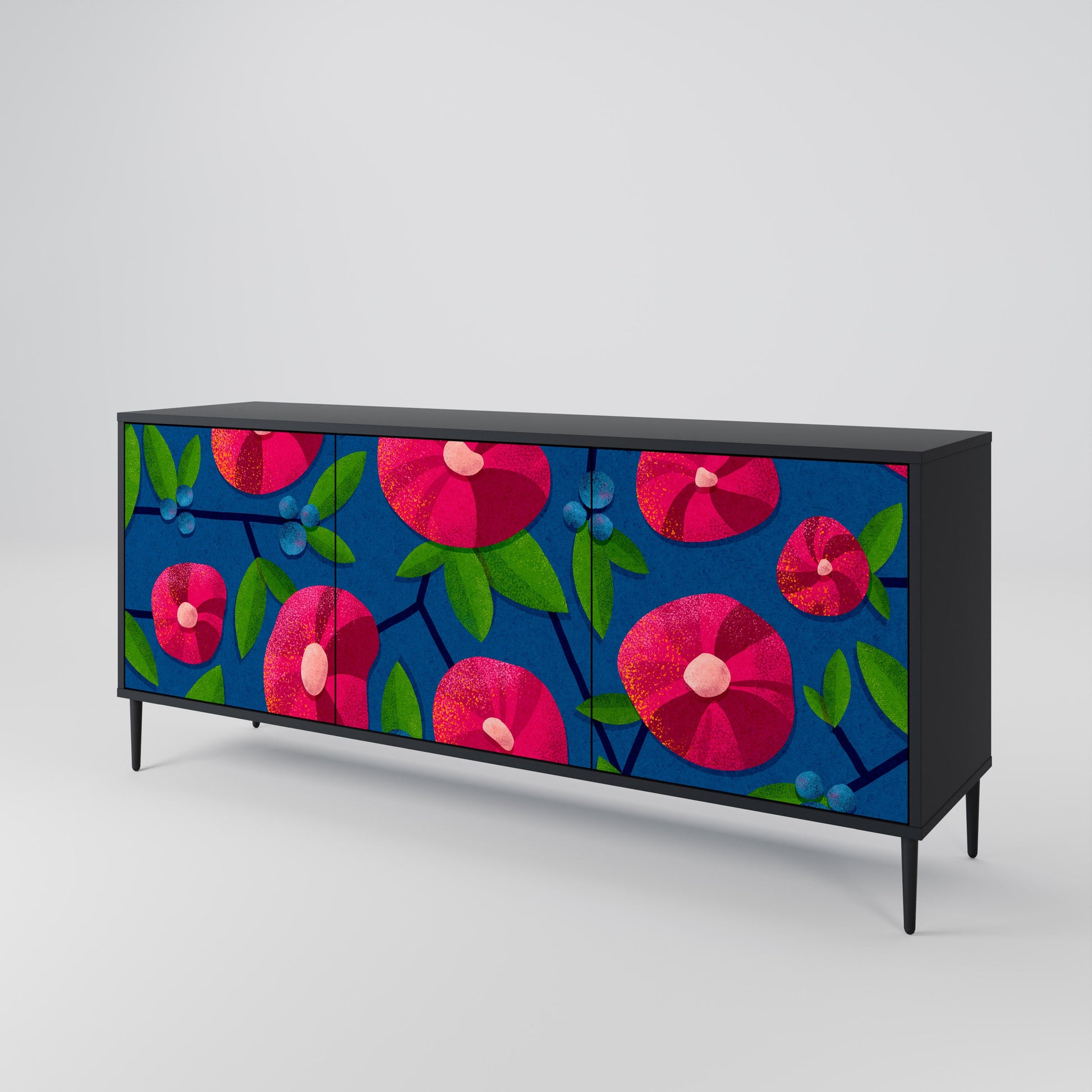 Buffet 3 portes SPRING THOUGHTS en finition noire