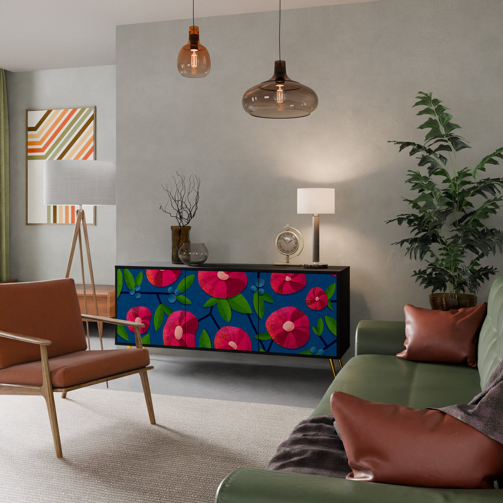 Buffet 3 portes SPRING THOUGHTS en finition noire