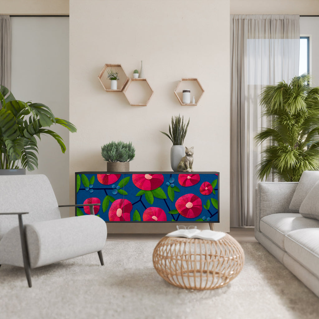 Buffet 3 portes SPRING THOUGHTS en finition noire