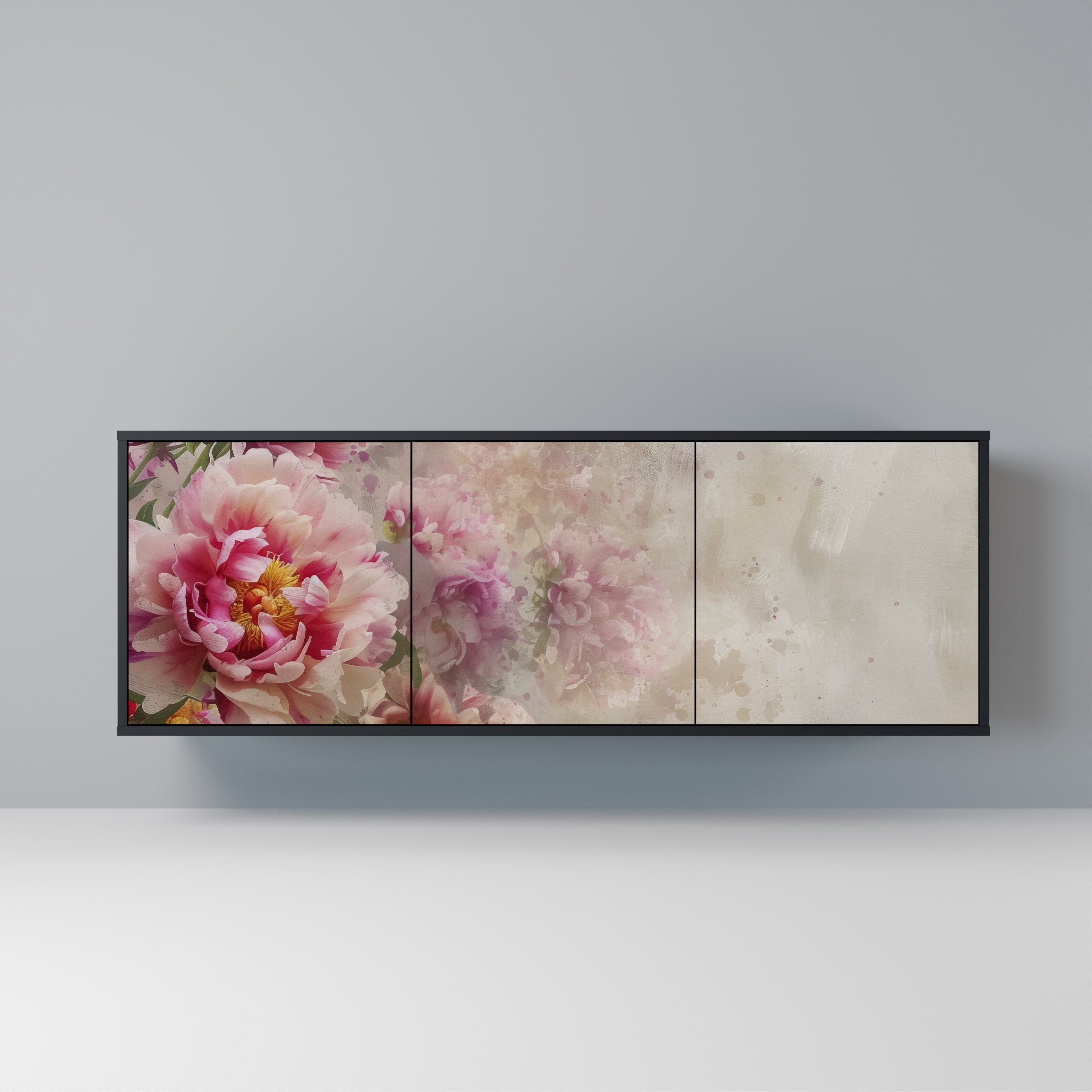 Buffet 3 portes PEONY WHISPER finition noire