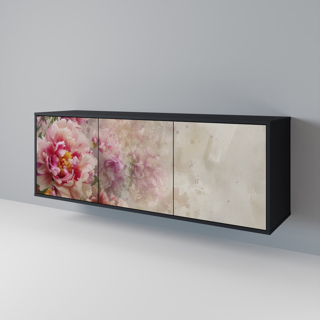 Buffet 3 portes PEONY WHISPER finition noire