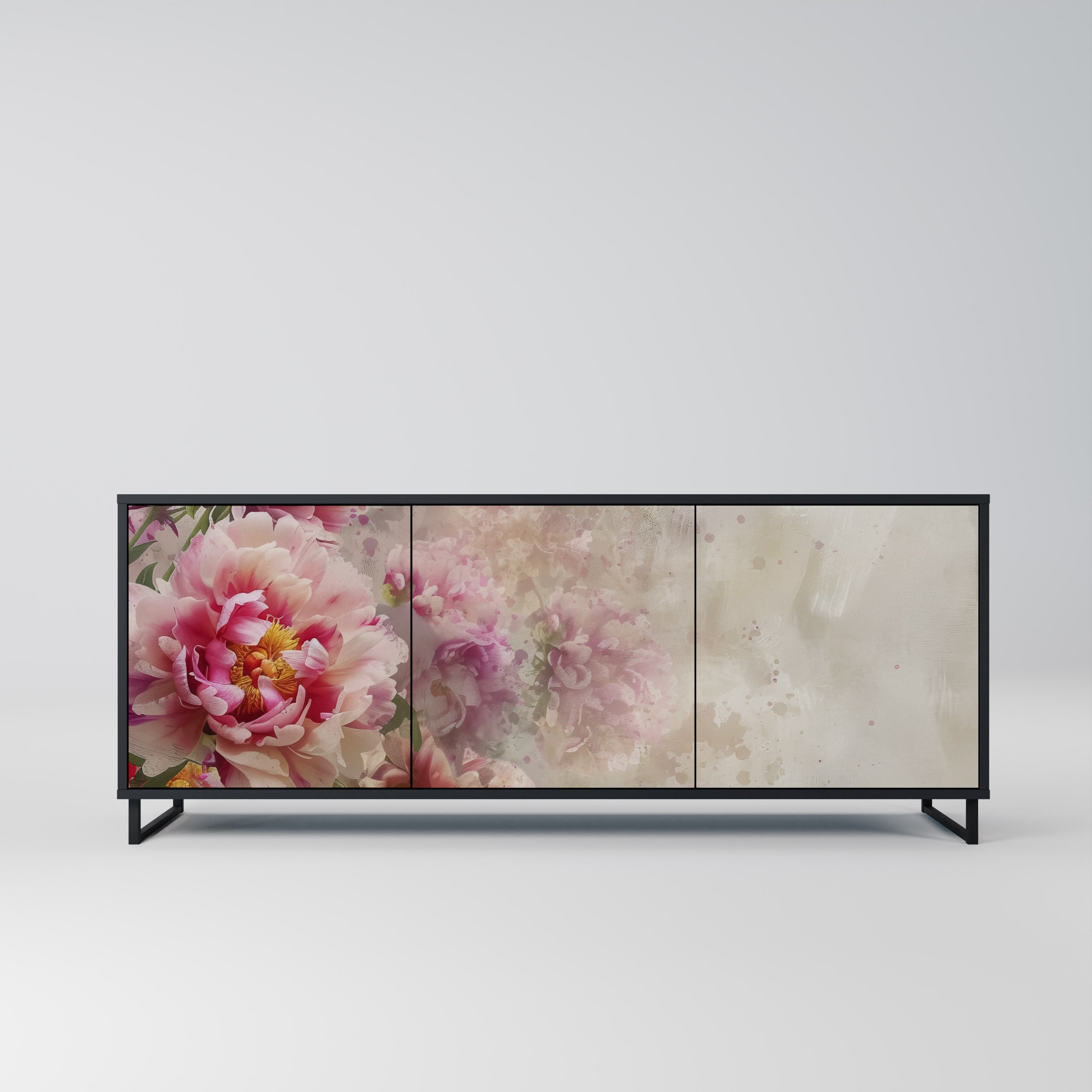 Buffet 3 portes PEONY WHISPER finition noire