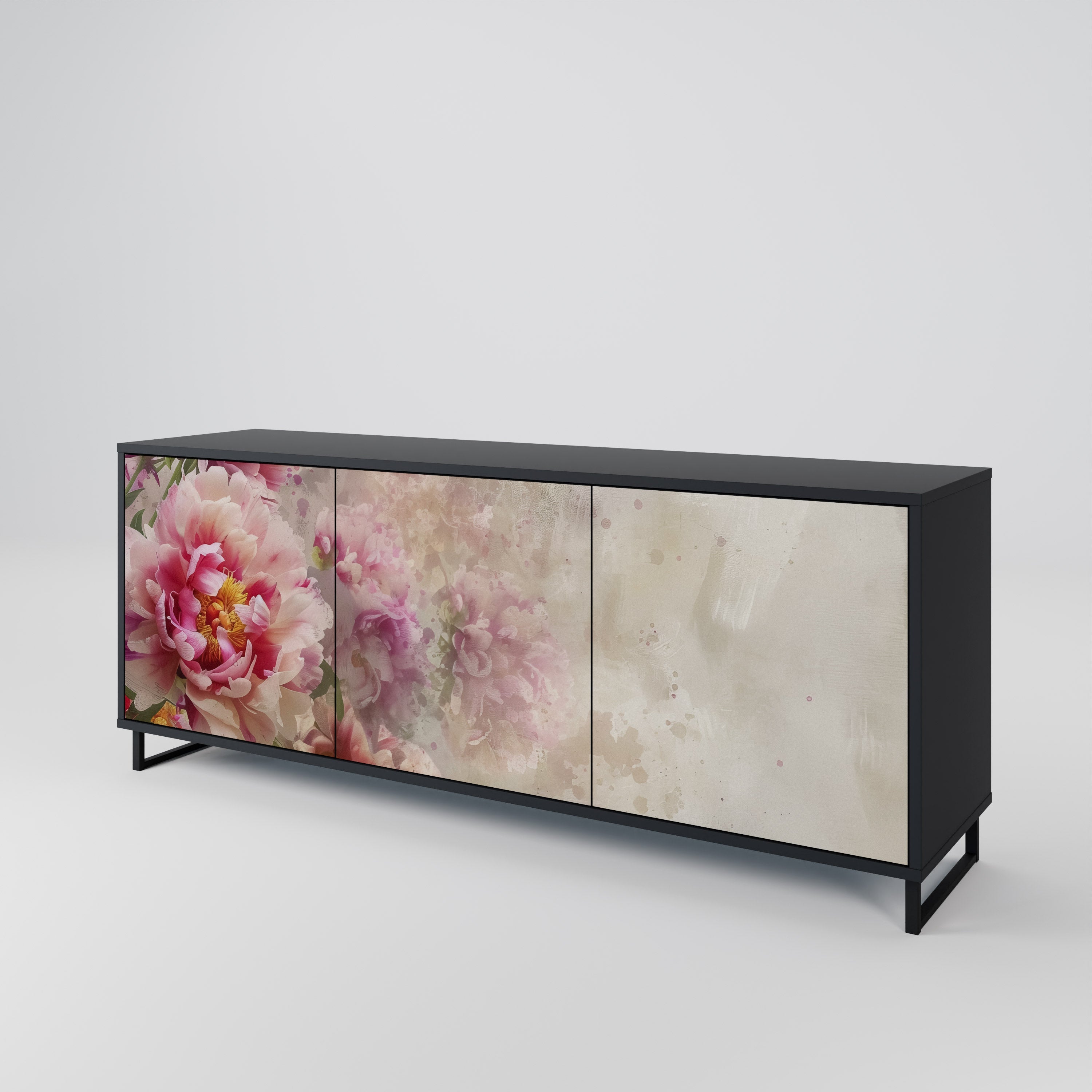 Buffet 3 portes PEONY WHISPER finition noire