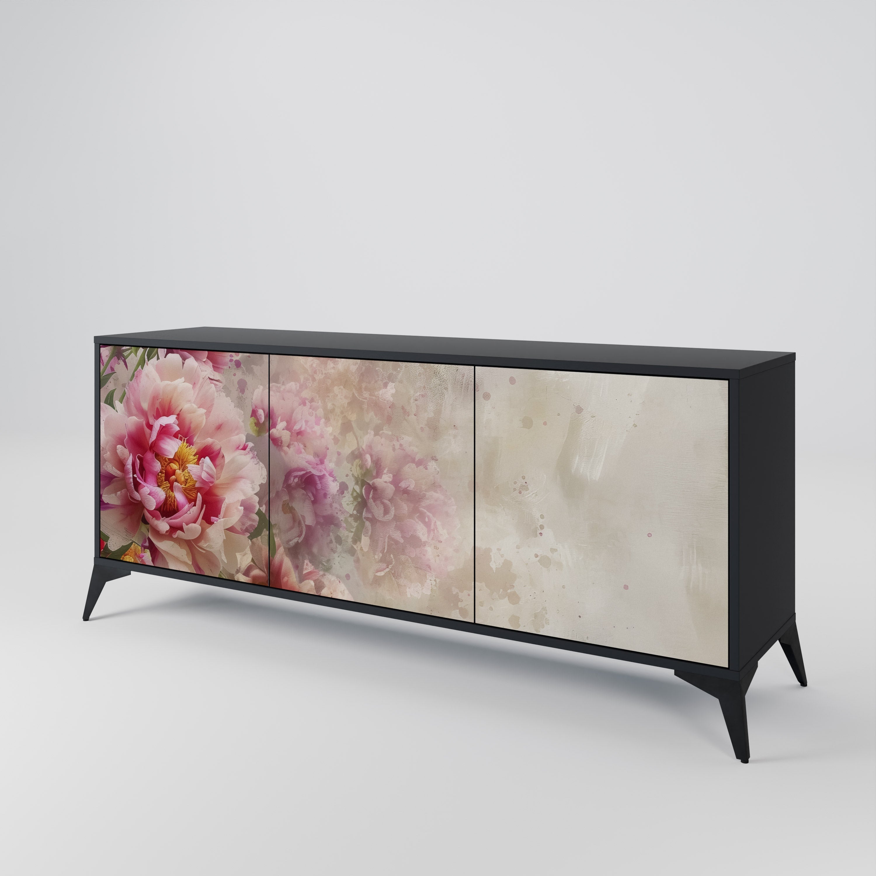 Buffet 3 portes PEONY WHISPER finition noire