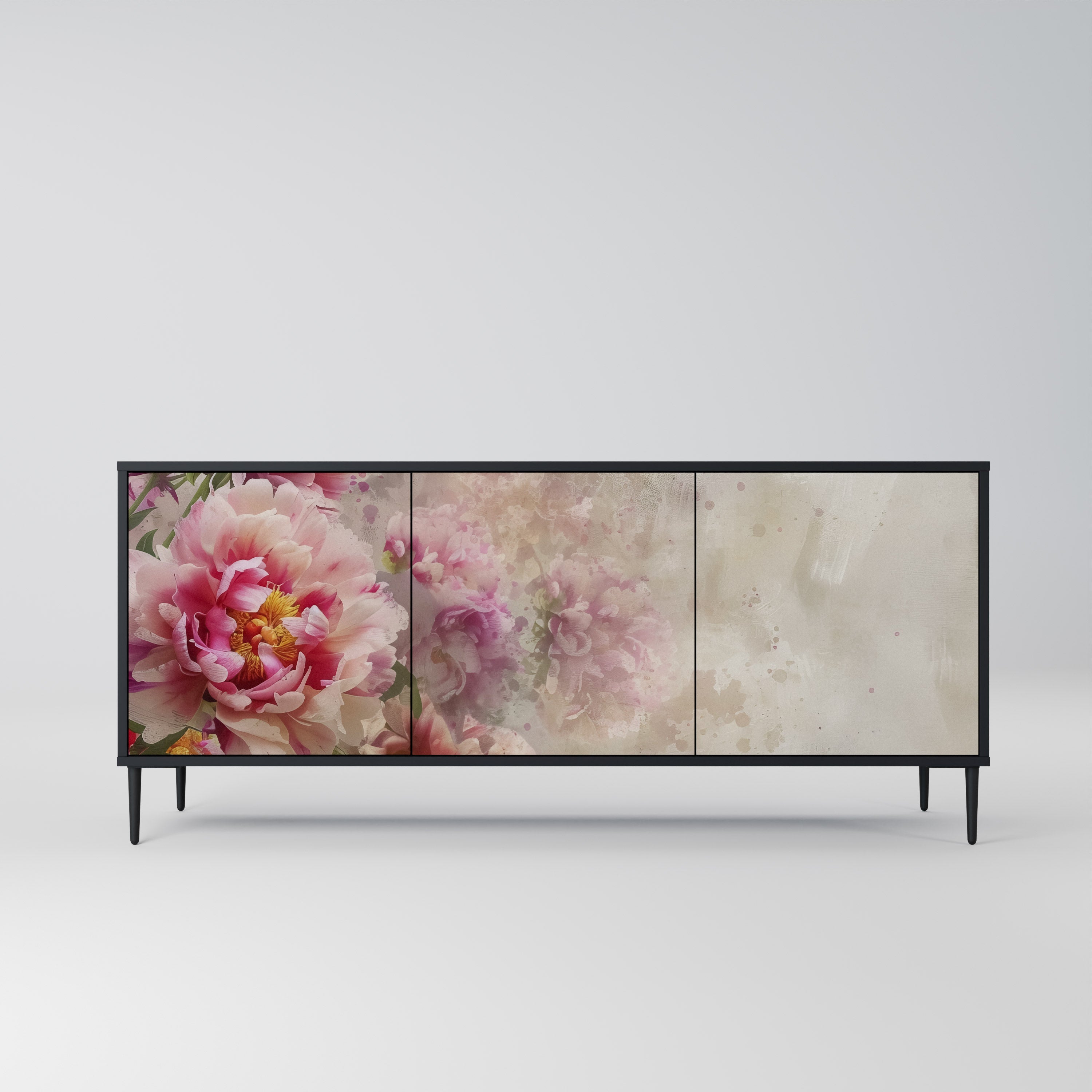 Buffet 3 portes PEONY WHISPER finition noire