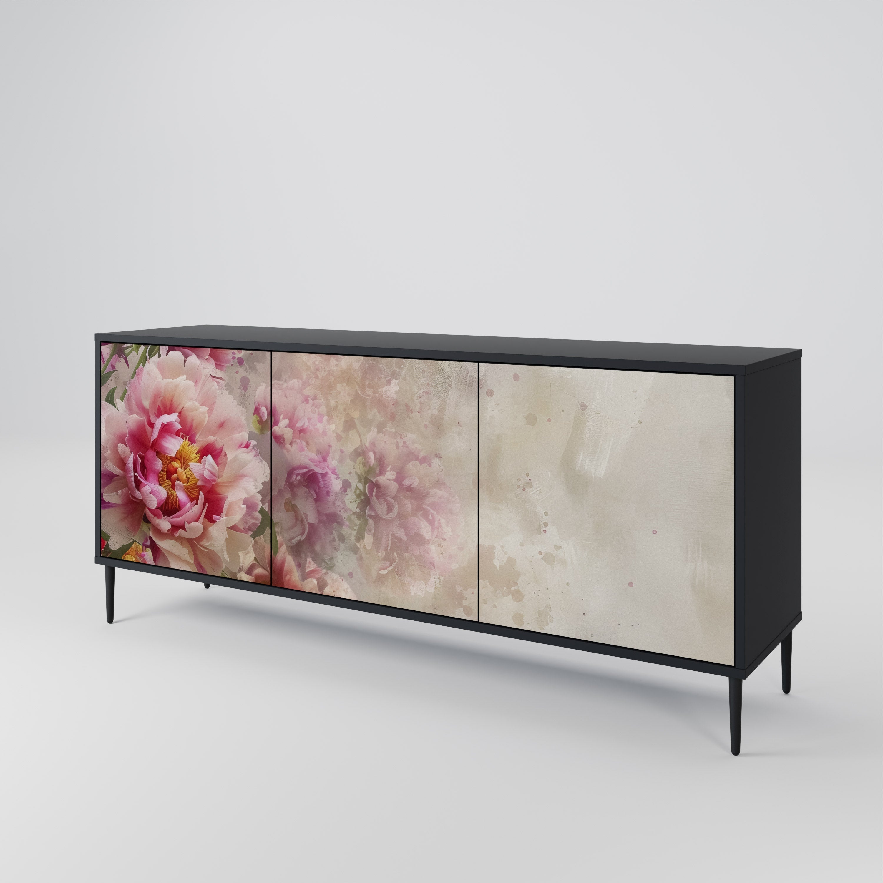 Buffet 3 portes PEONY WHISPER finition noire