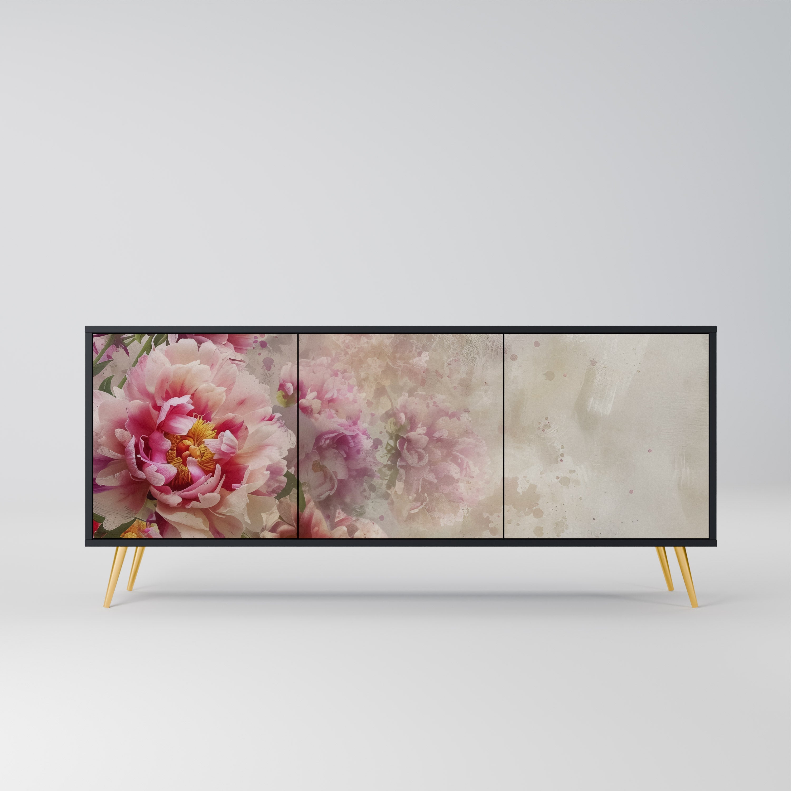 Buffet 3 portes PEONY WHISPER finition noire