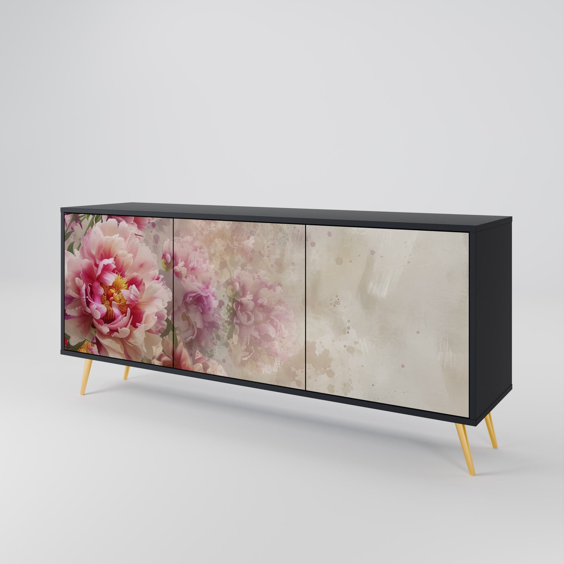 Buffet 3 portes PEONY WHISPER finition noire