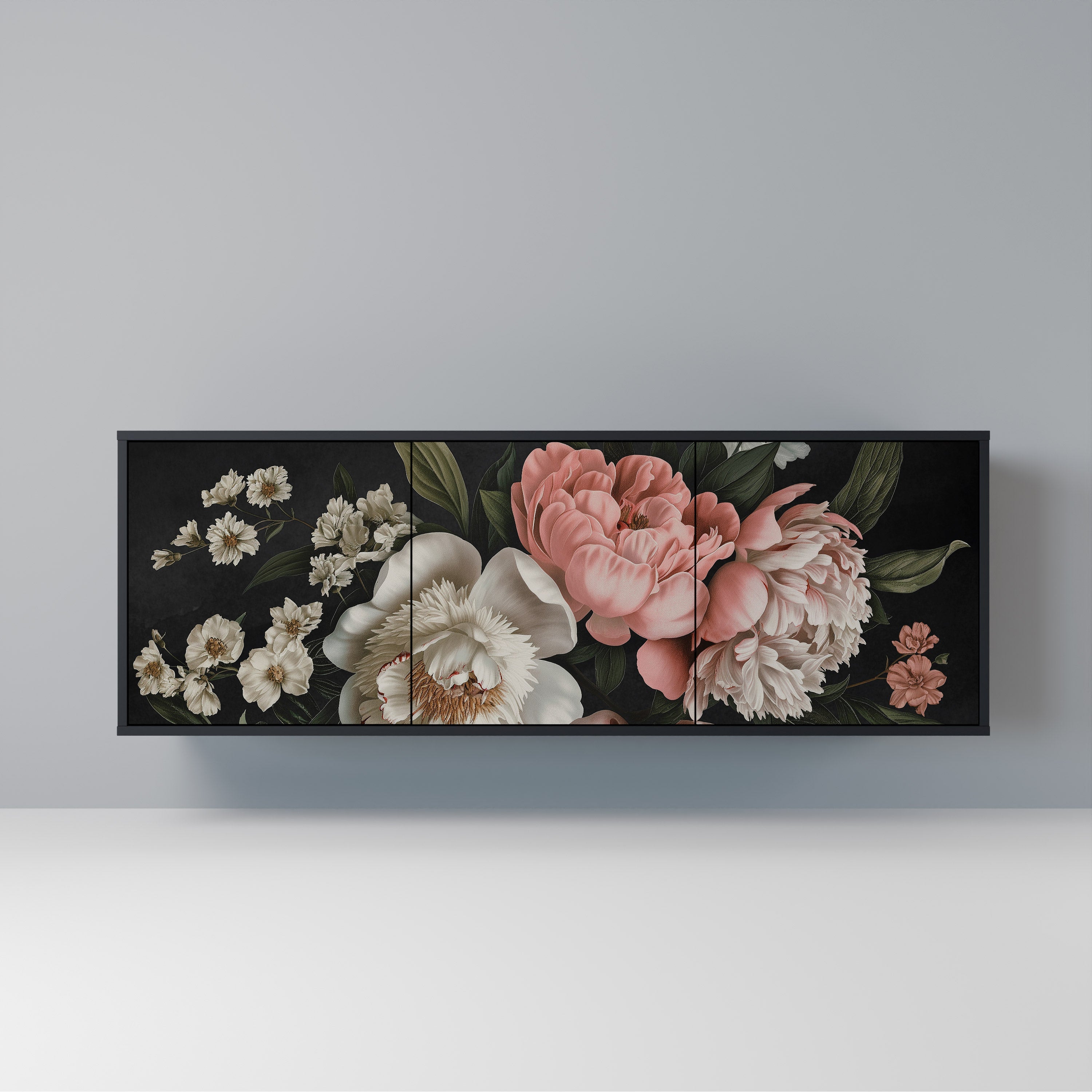 Buffet 3 portes LUSH ELEGANCE finition noire