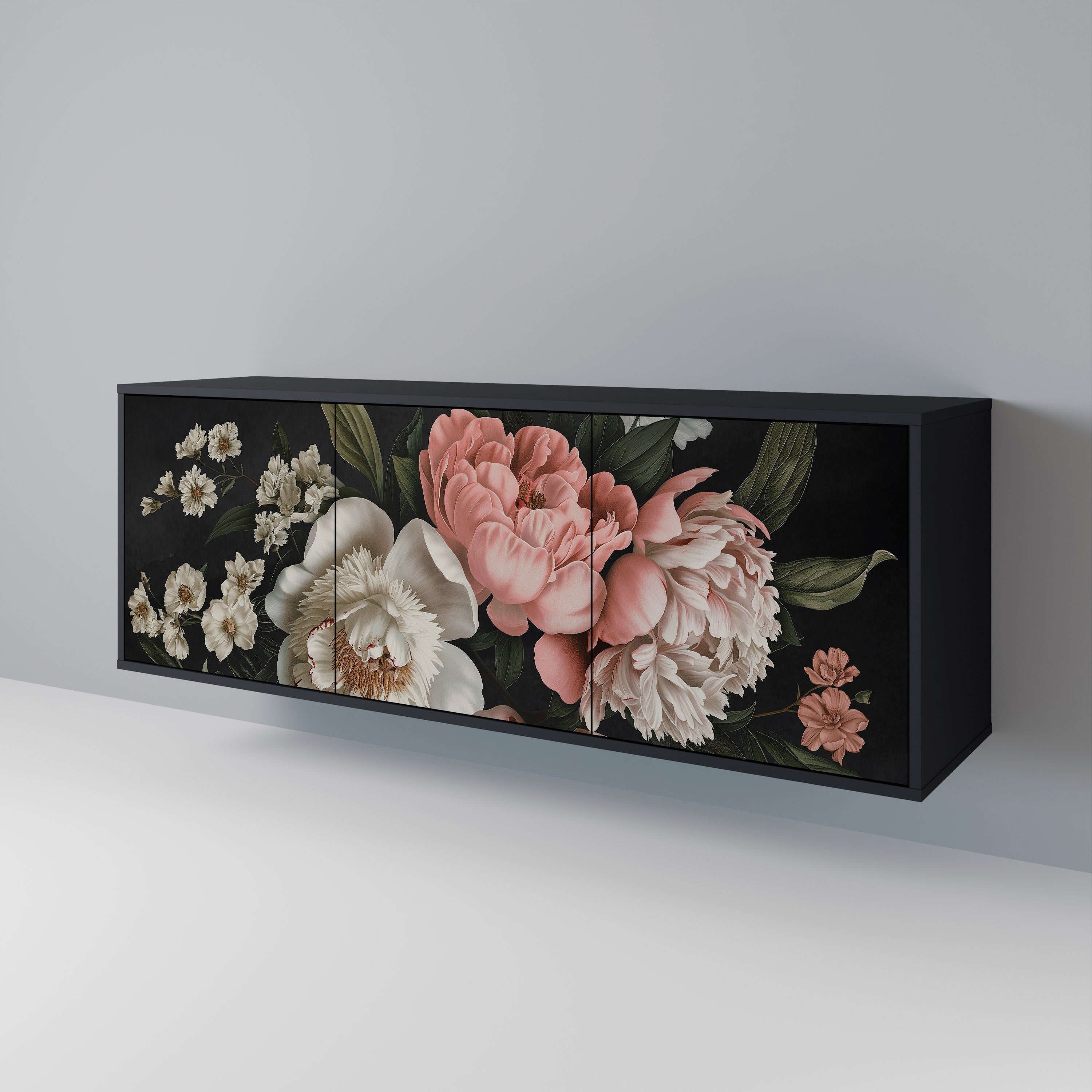 Buffet 3 portes LUSH ELEGANCE finition noire