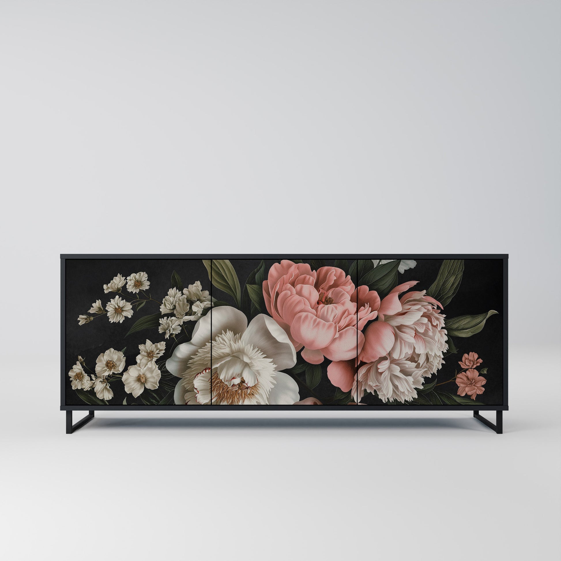 Buffet 3 portes LUSH ELEGANCE finition noire