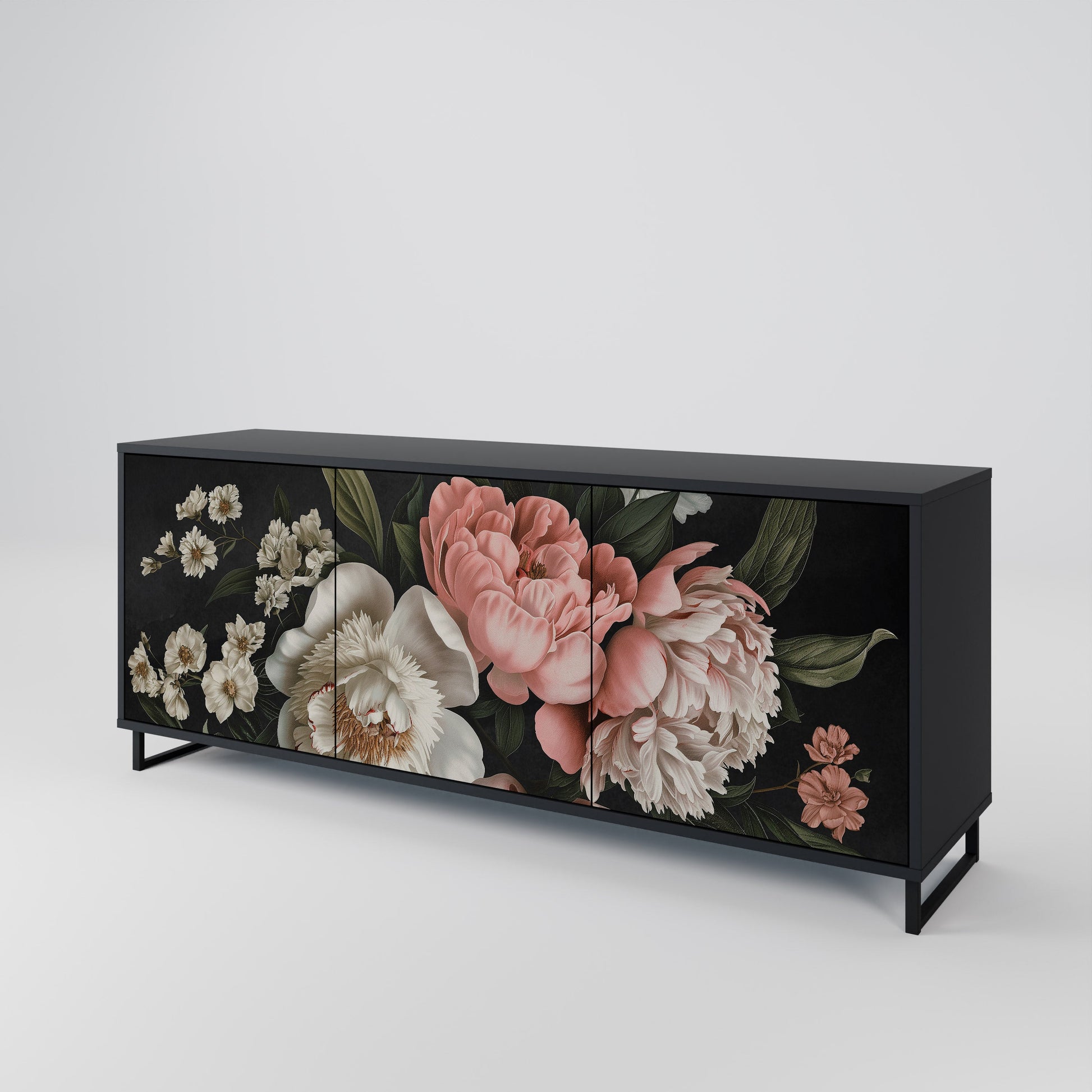Buffet 3 portes LUSH ELEGANCE finition noire