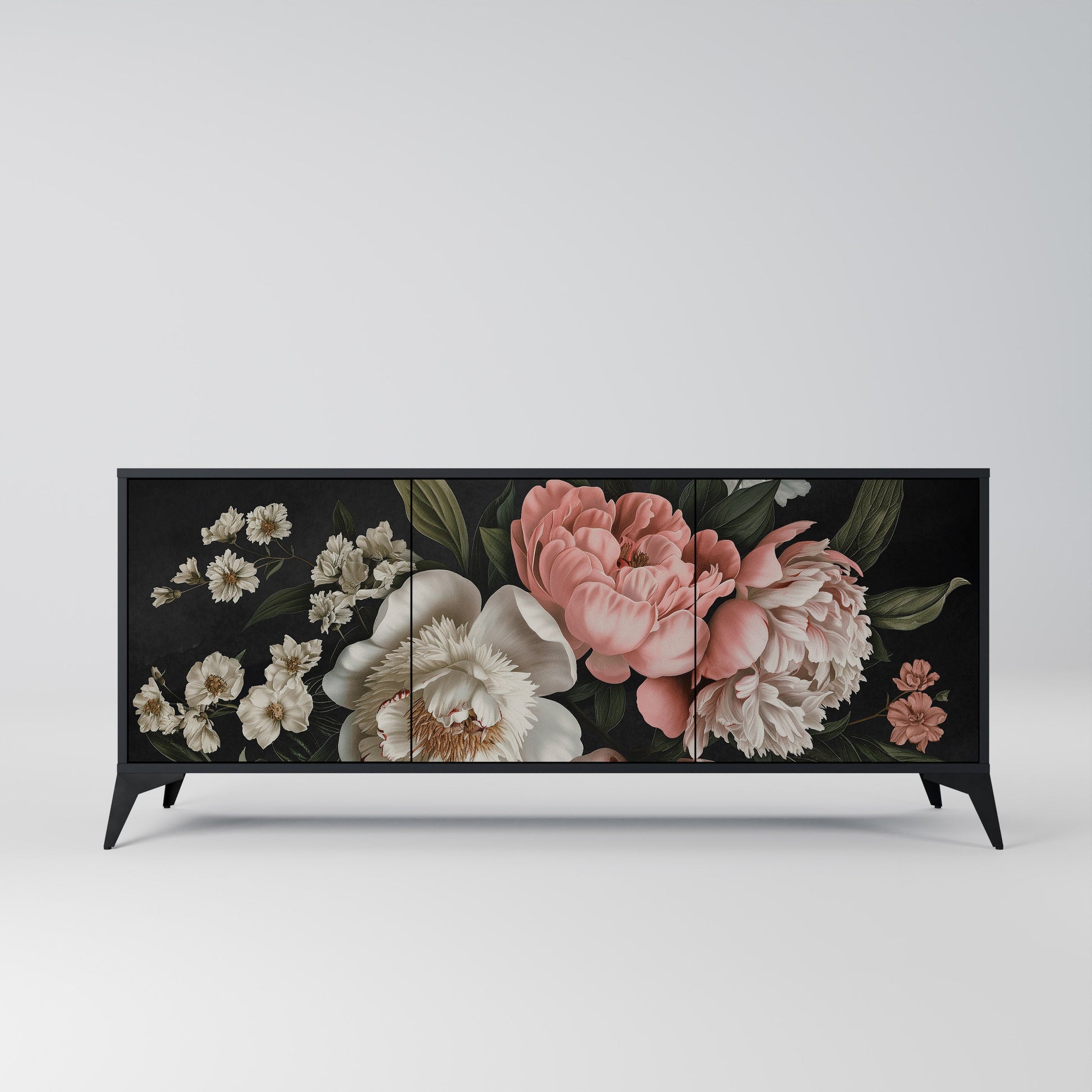 Buffet 3 portes LUSH ELEGANCE finition noire