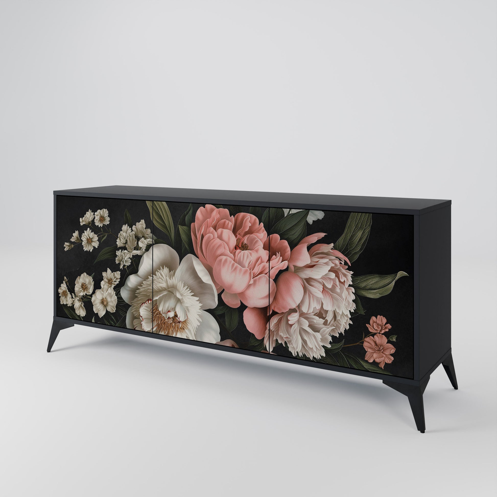 Buffet 3 portes LUSH ELEGANCE finition noire