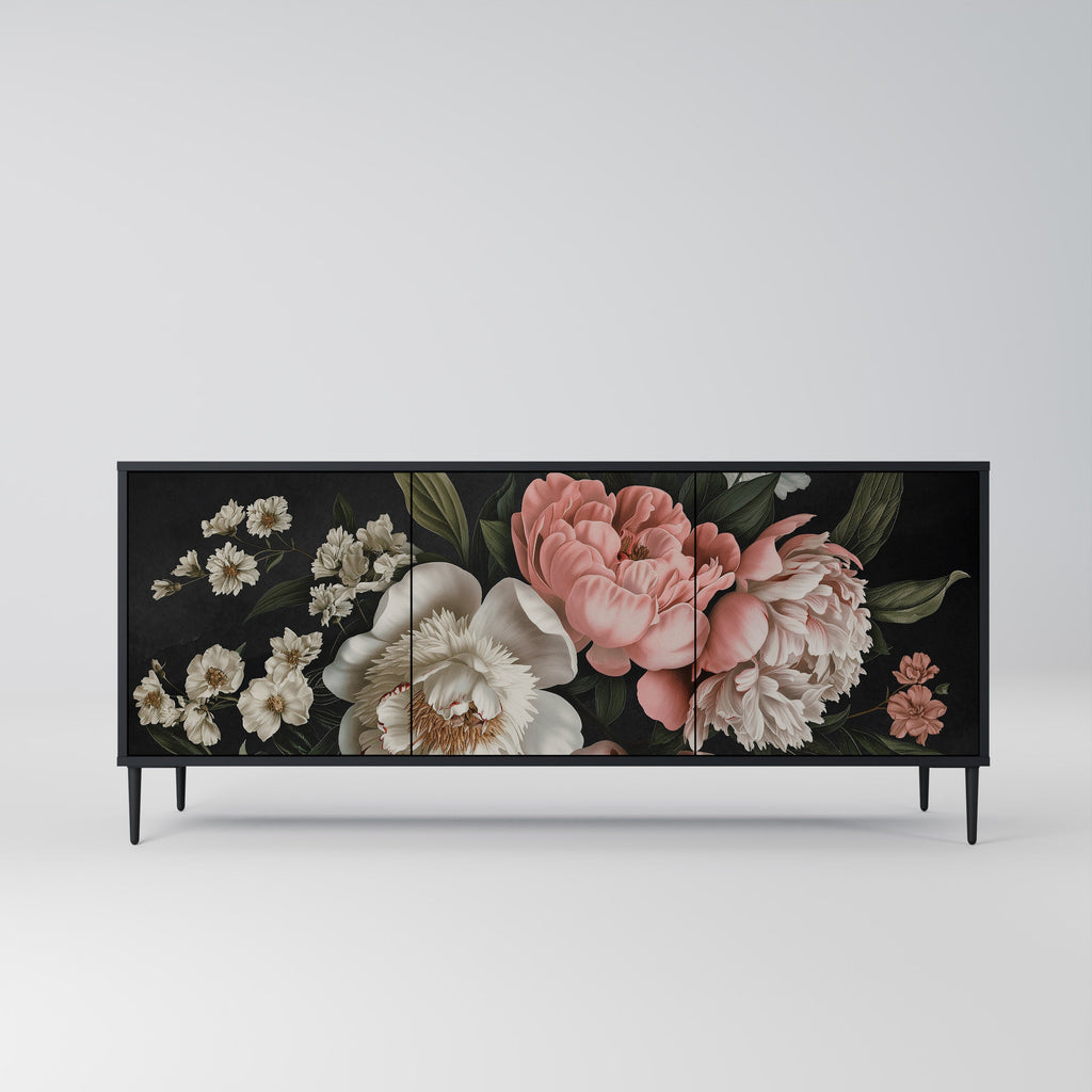 Buffet 3 portes LUSH ELEGANCE finition noire