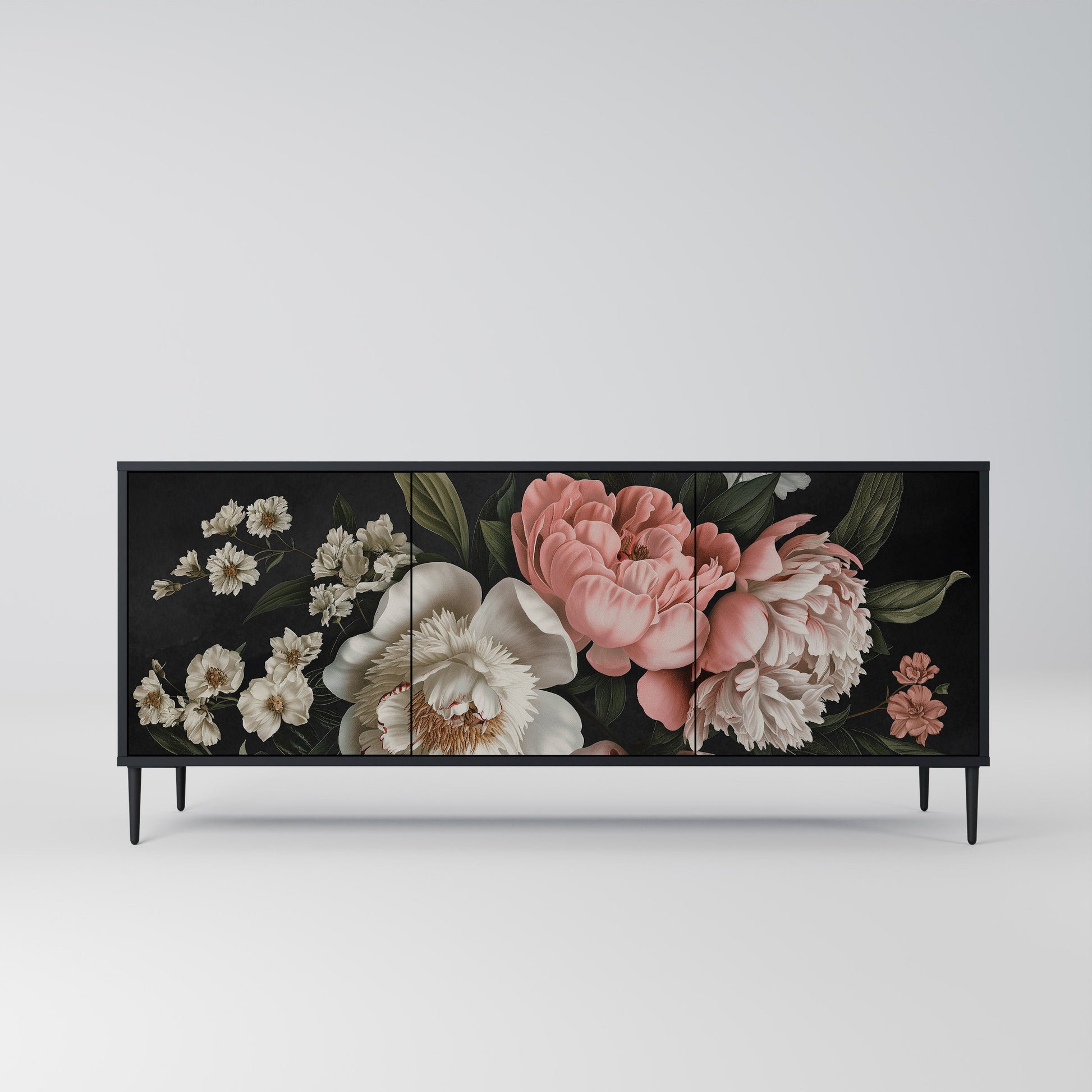 Buffet 3 portes LUSH ELEGANCE finition noire