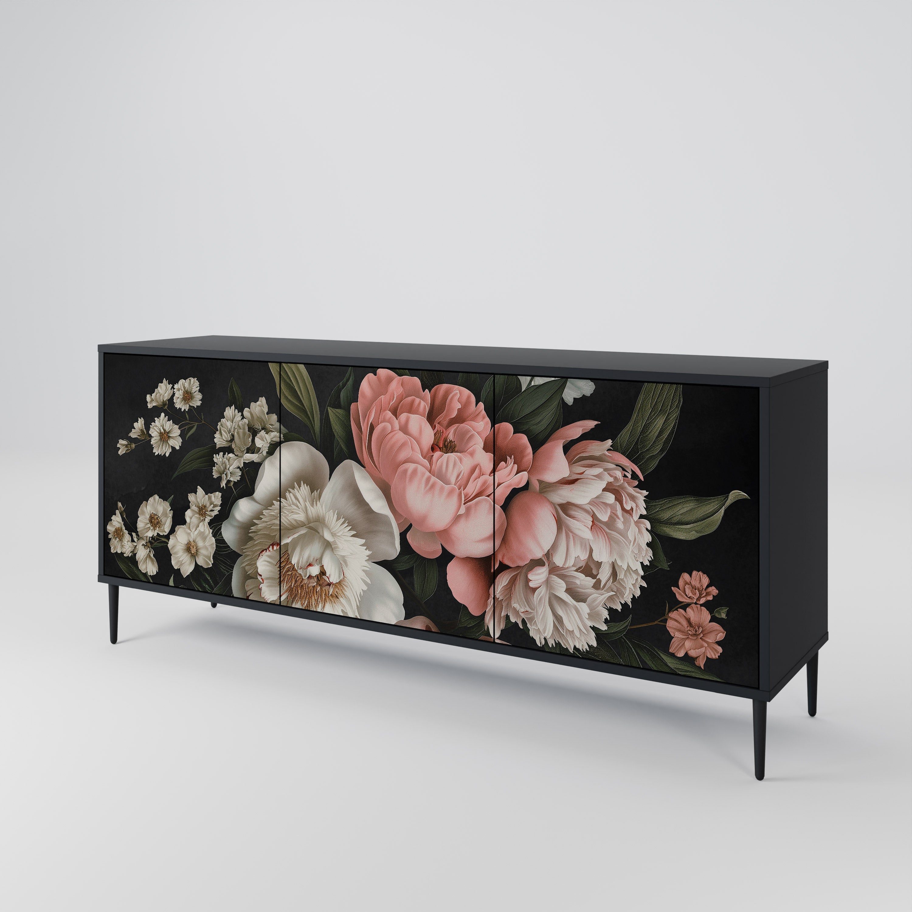 Buffet 3 portes LUSH ELEGANCE finition noire