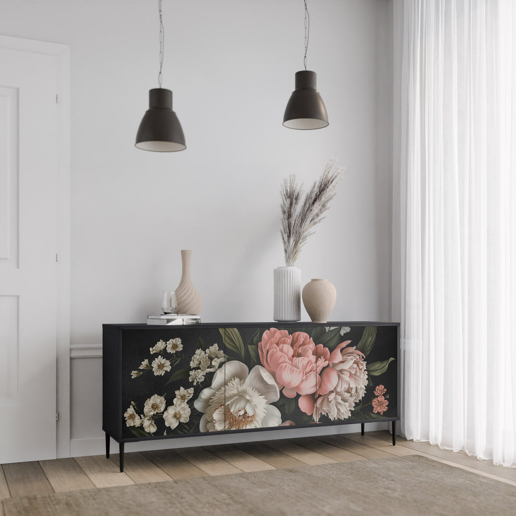 Buffet 3 portes LUSH ELEGANCE finition noire