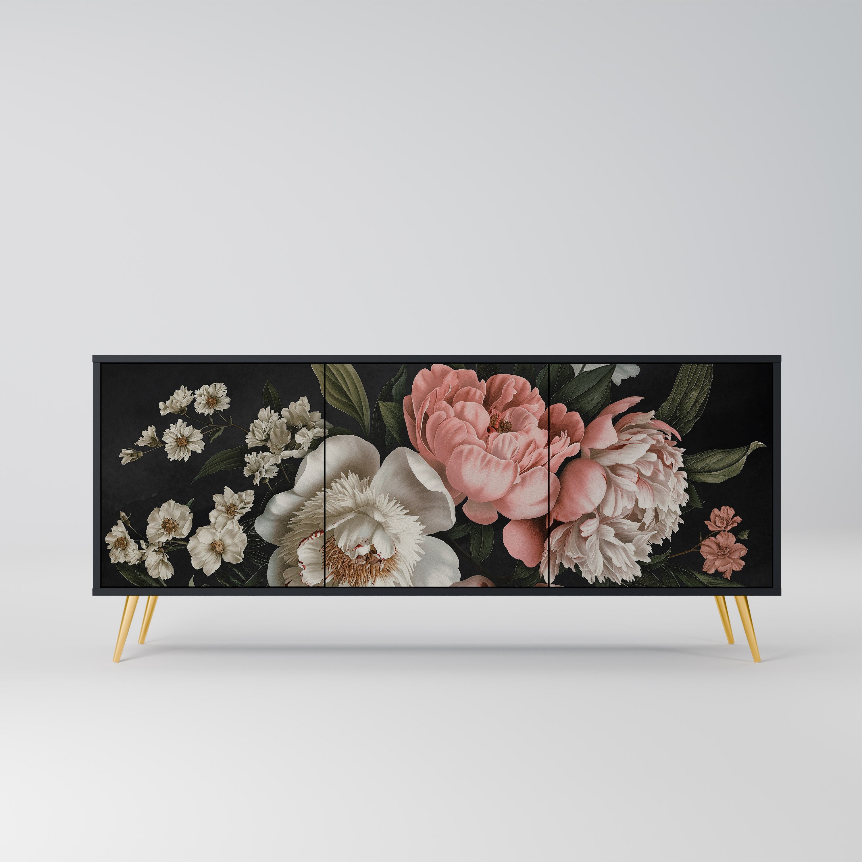 Buffet 3 portes LUSH ELEGANCE finition noire