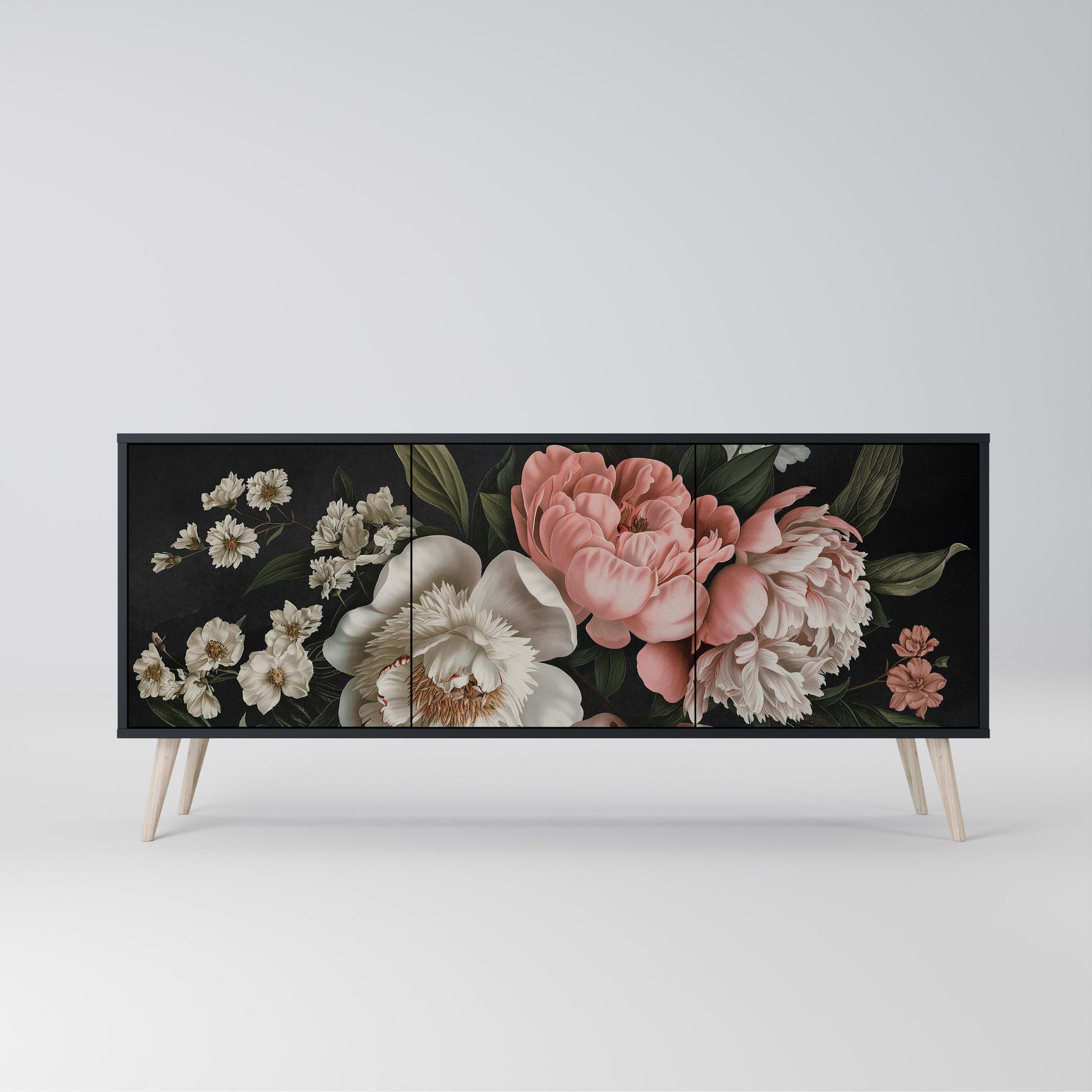 Buffet 3 portes LUSH ELEGANCE finition noire