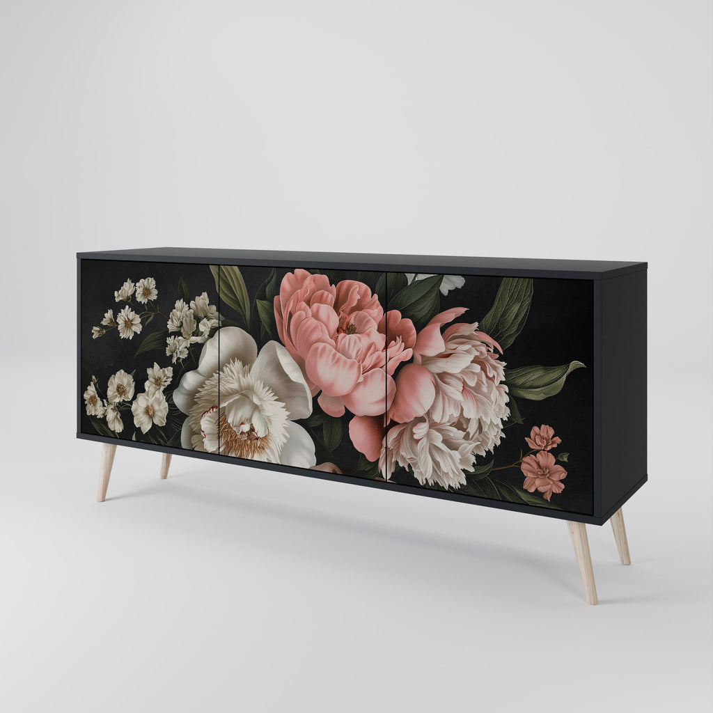 Buffet 3 portes LUSH ELEGANCE finition noire