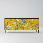YELLOW CHINOISERIE 3-Door Sideboard