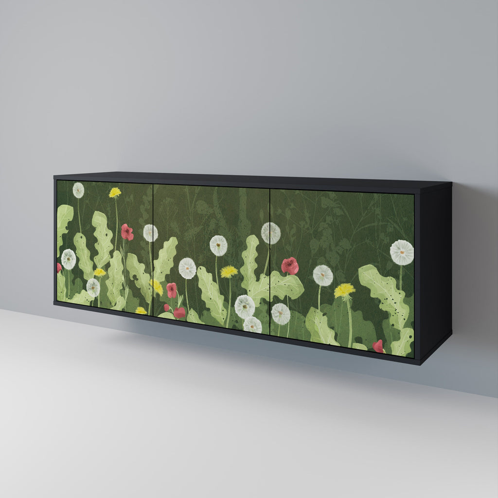 Buffet 3 portes DANDELION AMUSE en finition noire