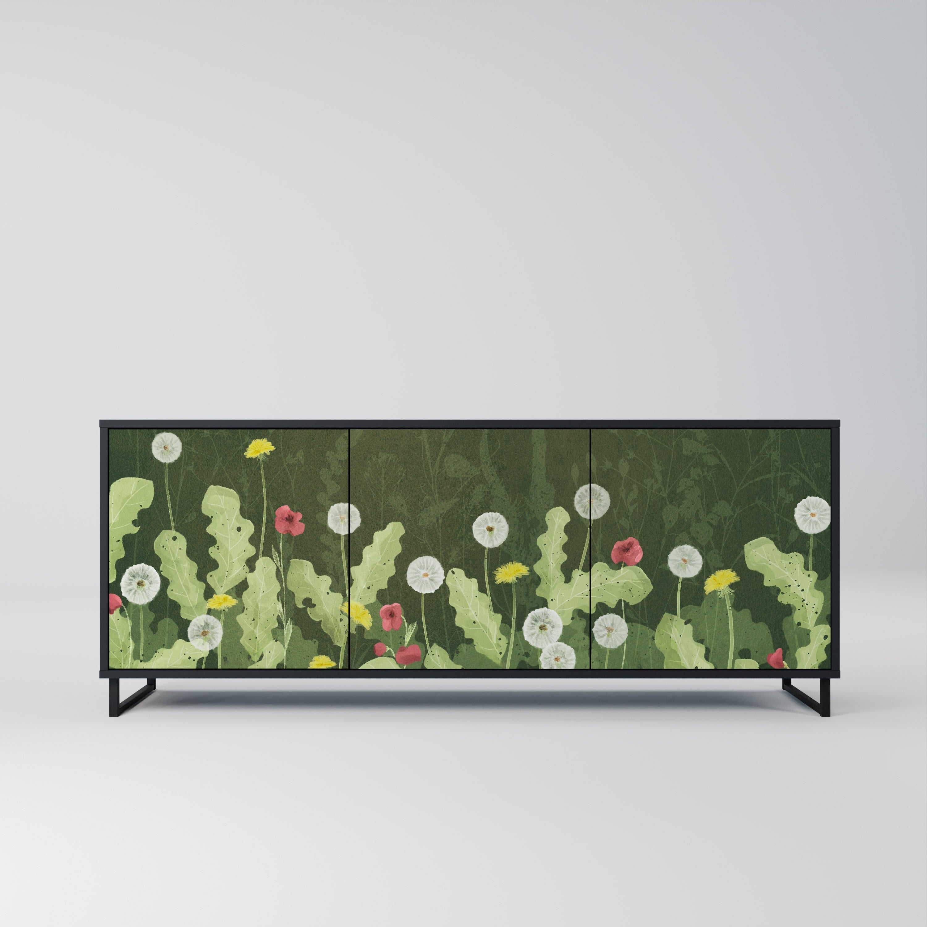 Buffet 3 portes DANDELION AMUSE en finition noire