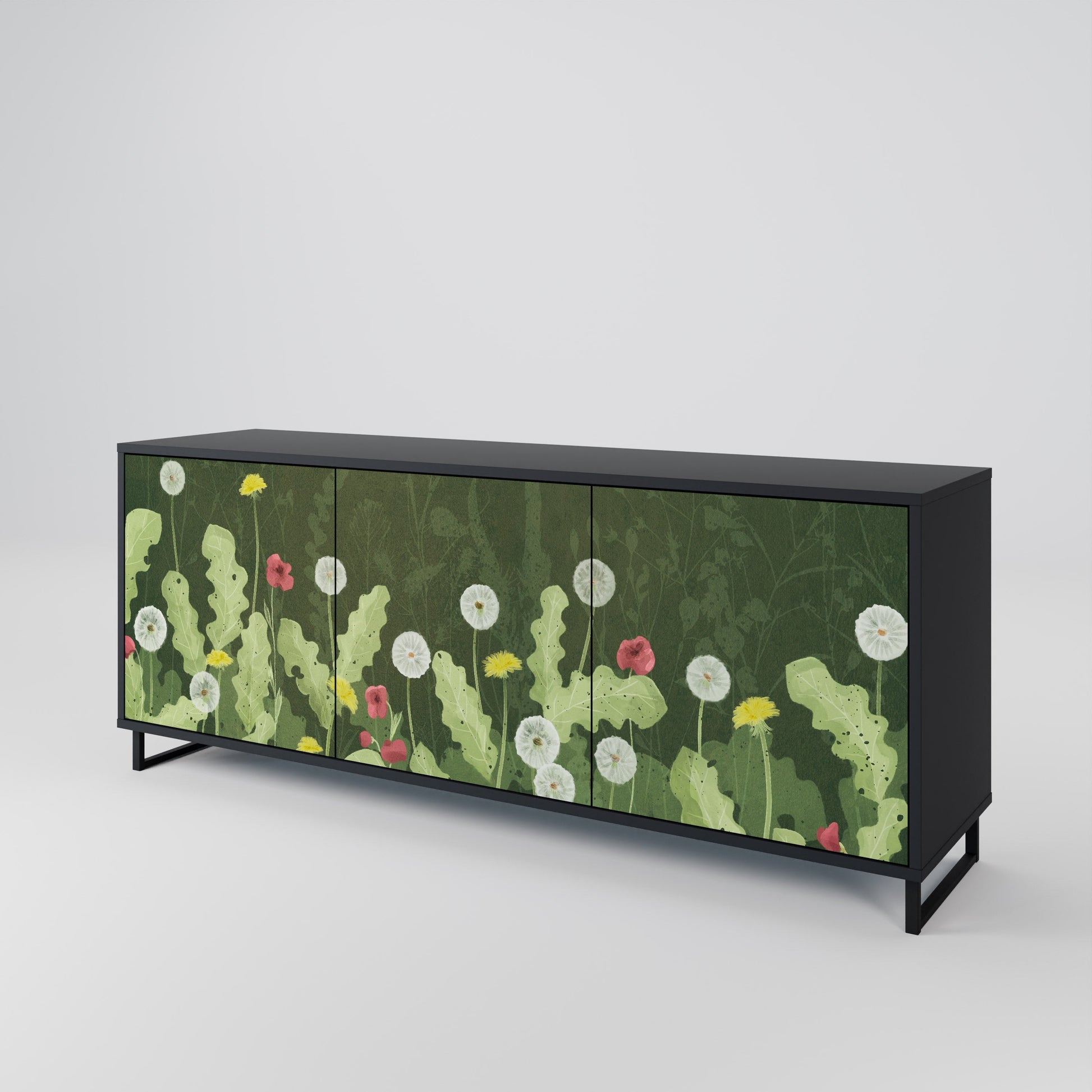 Buffet 3 portes DANDELION AMUSE en finition noire